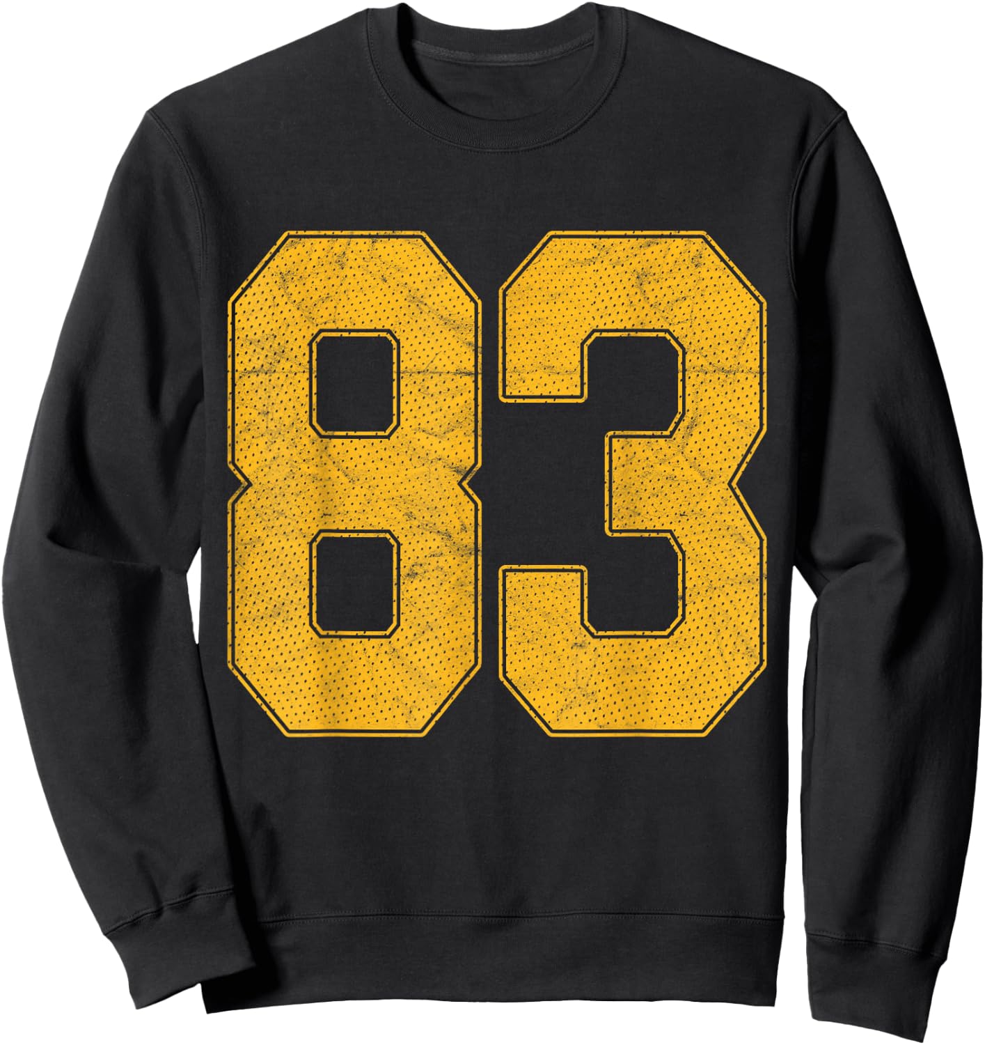 Number 83 Numbered Uniform Sports Team Jersey 83rd Birthday Sweatshirt - Sweatshirt | Black