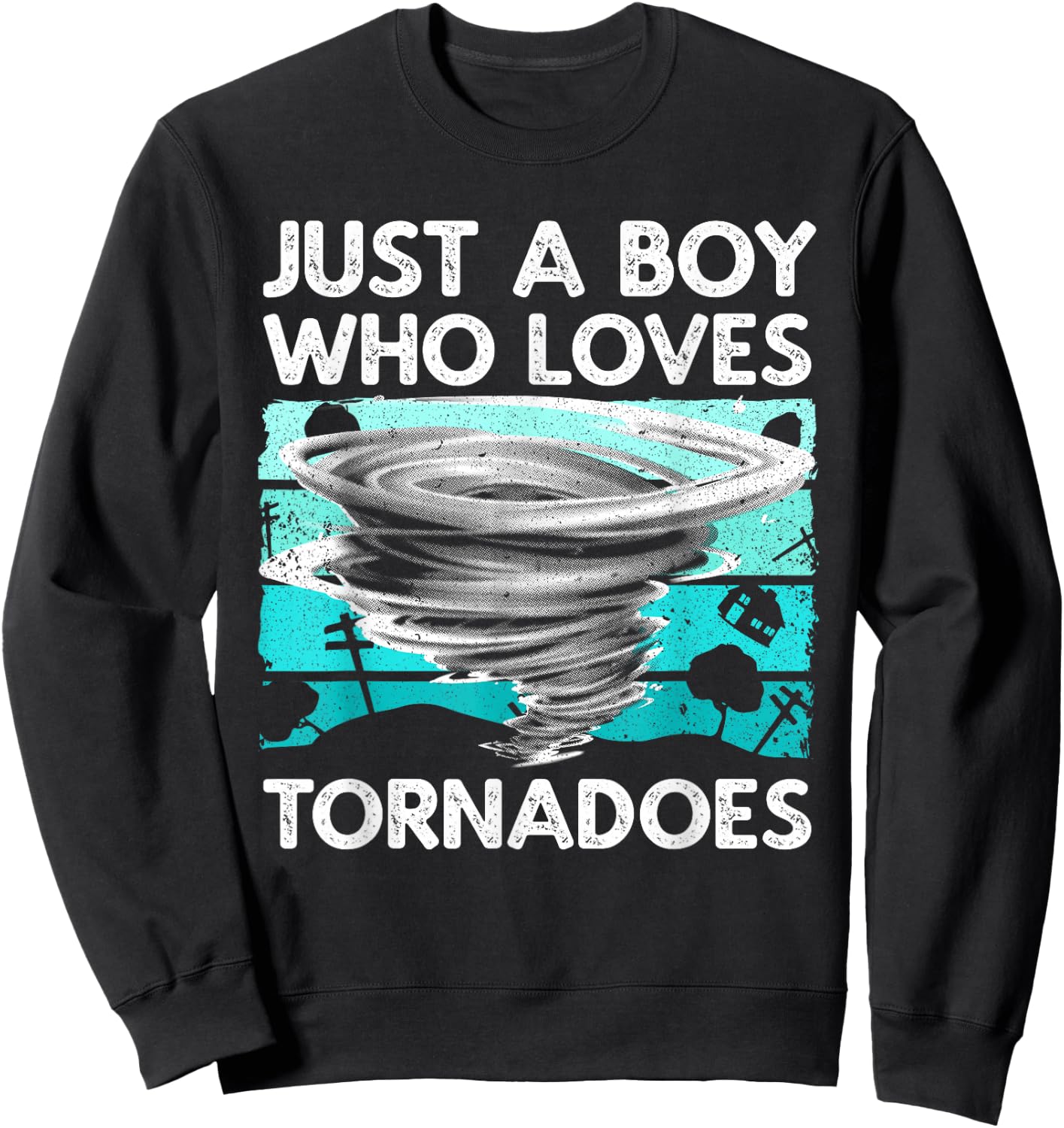Funny Tornado Art Boys Weather Storm Tornado Chaser Sweatshirt - Sweatshirt | Black