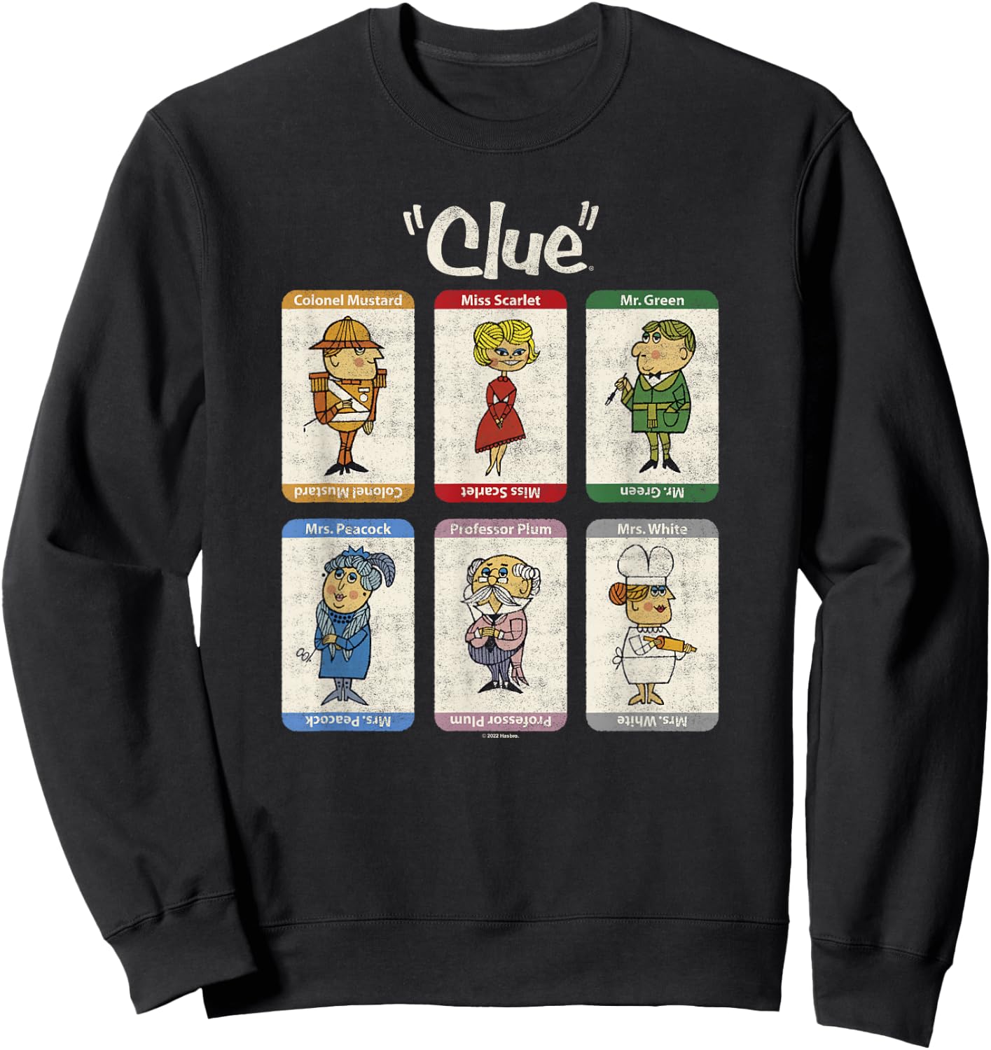 Clue Retro Character Box Up Sweatshirt - Sweatshirt | Black