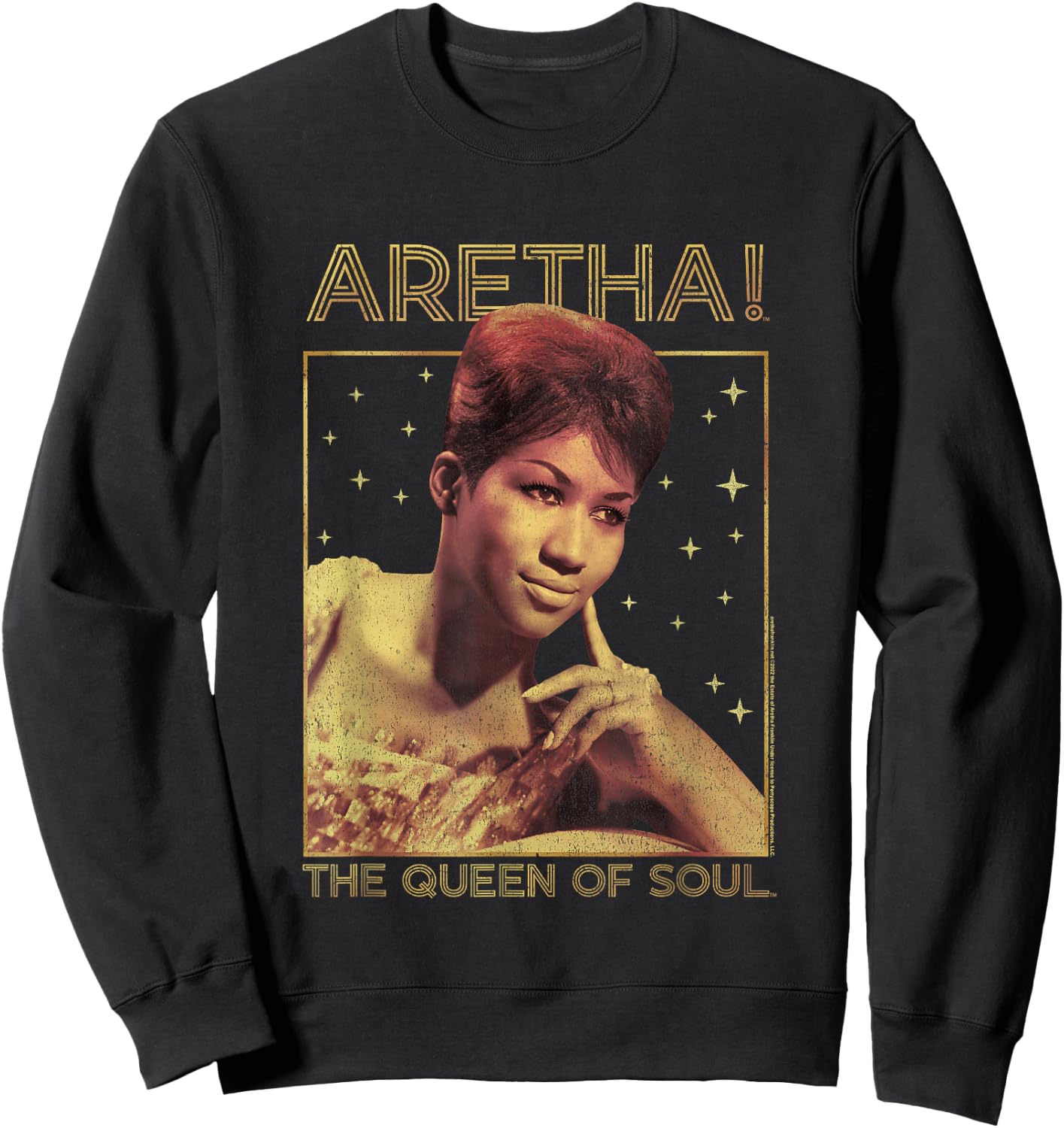 Aretha Franklin Portrait of a Queen Sweatshirt - Sweatshirt | Black