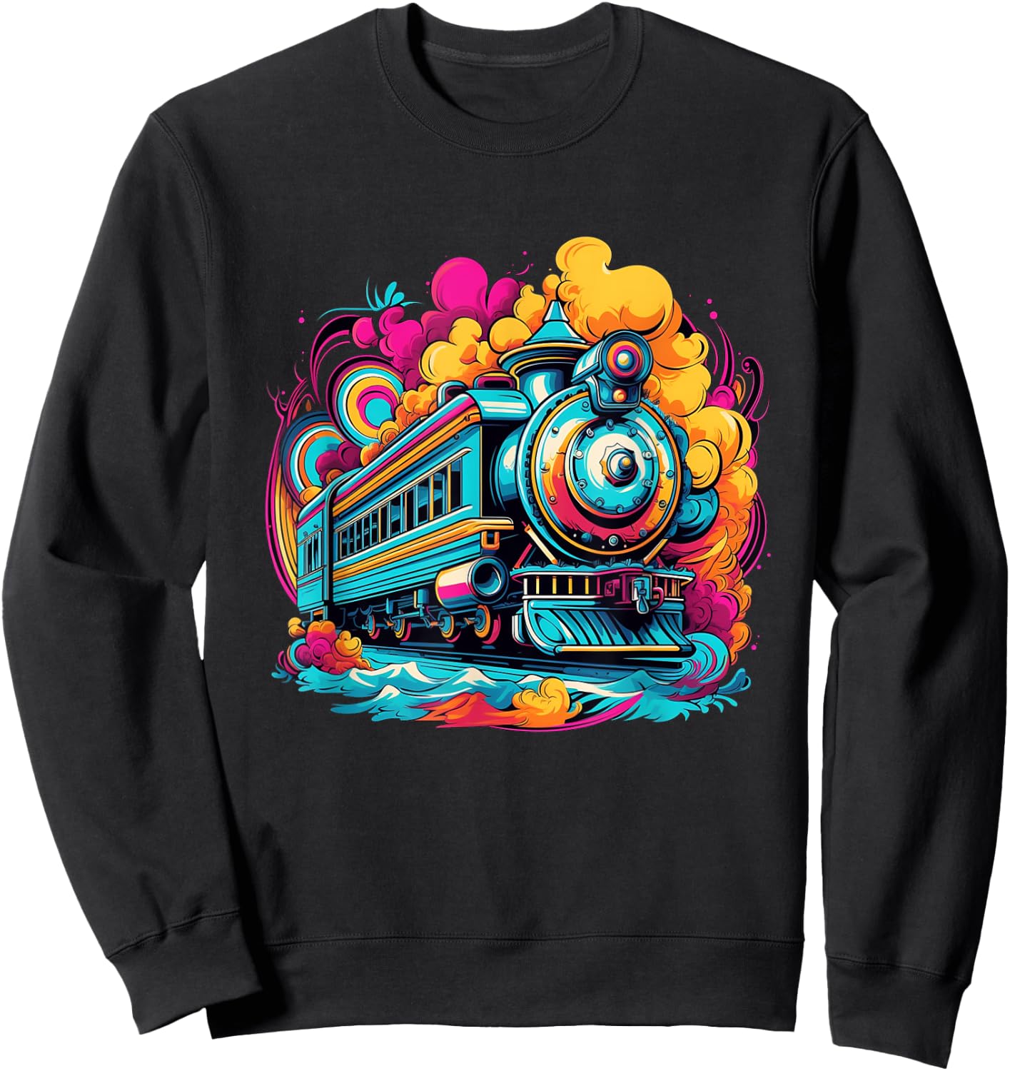 Train Locomotive & Model Railroad Trains Sweatshirt - Sweatshirt | Black