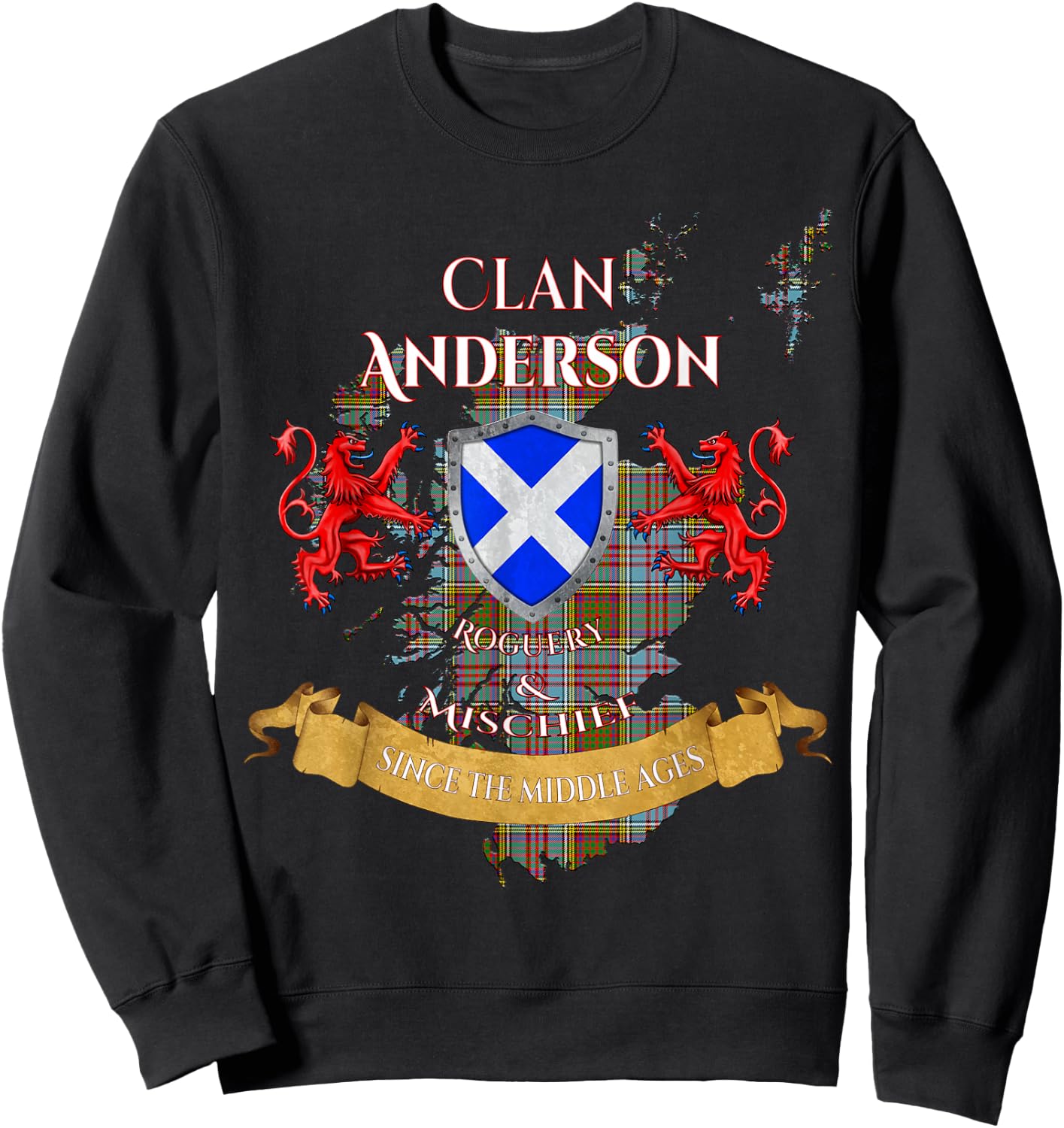 Anderson Scottish Family Clan Middle Ages Mischief Sweatshirt - Sweatshirt | Black