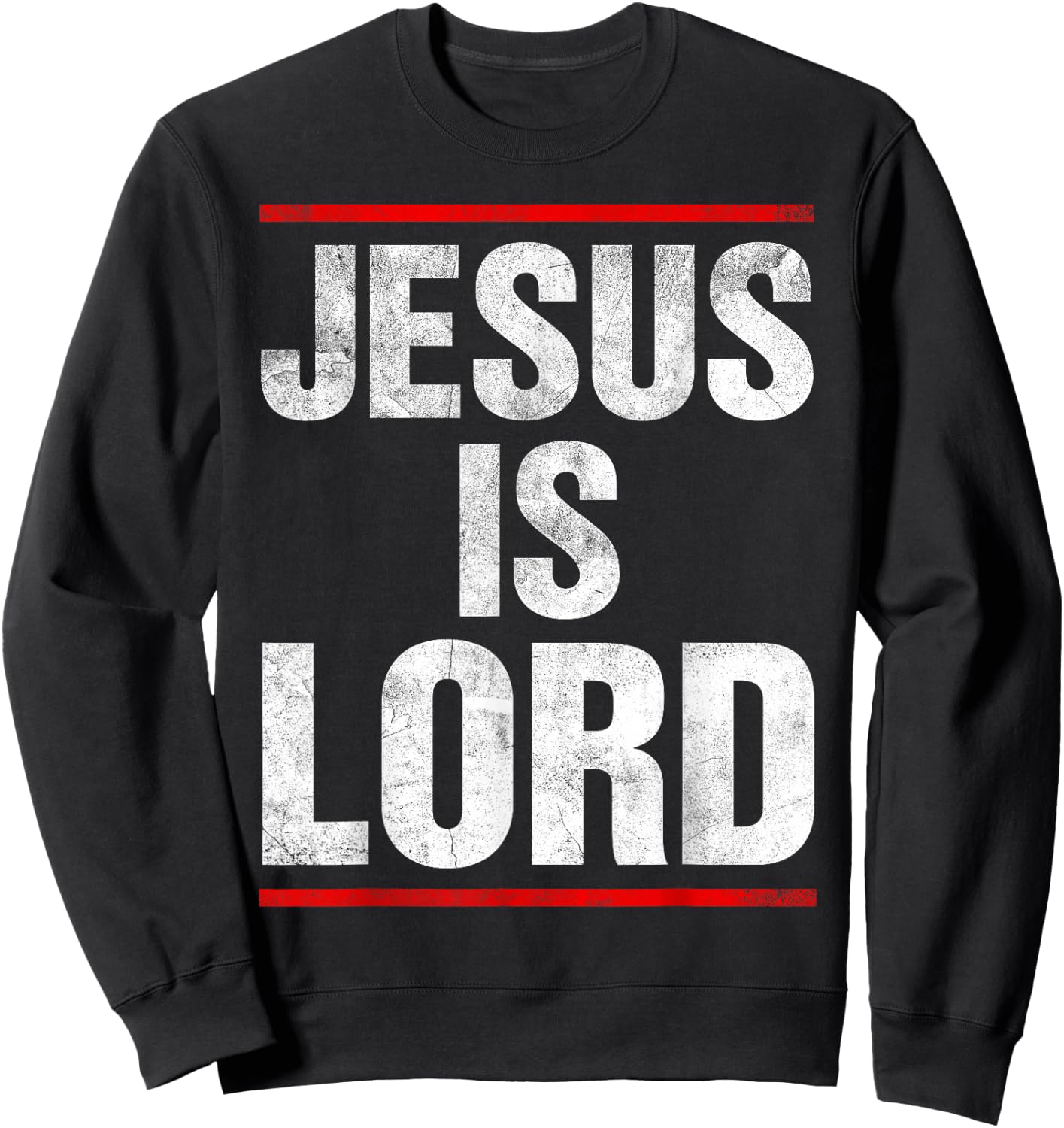Jesus Is Lord Retro Vintage Sweatshirt - Sweatshirt | Black