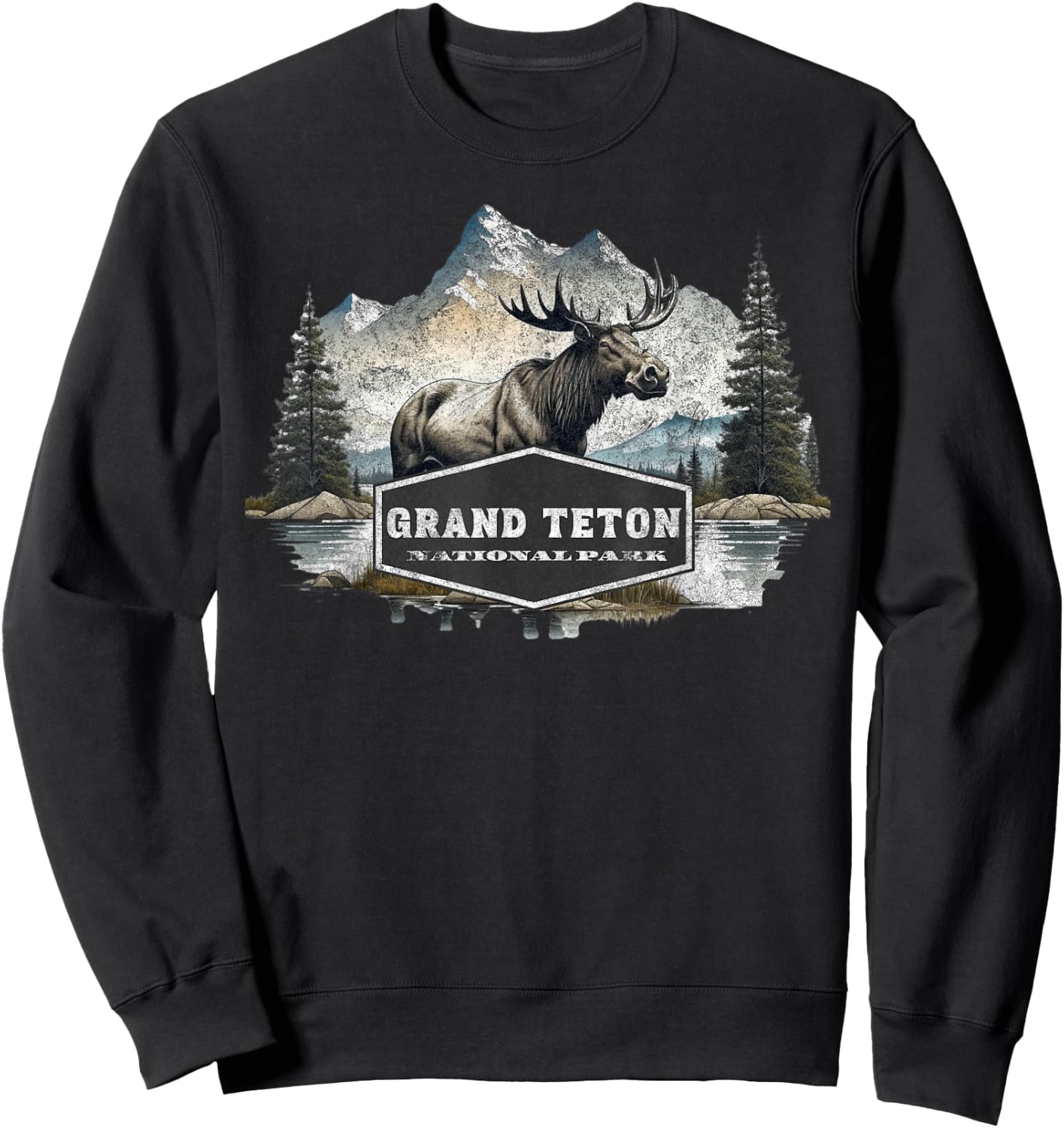 Grand Teton National Park Sweatshirt - Sweatshirt | Black