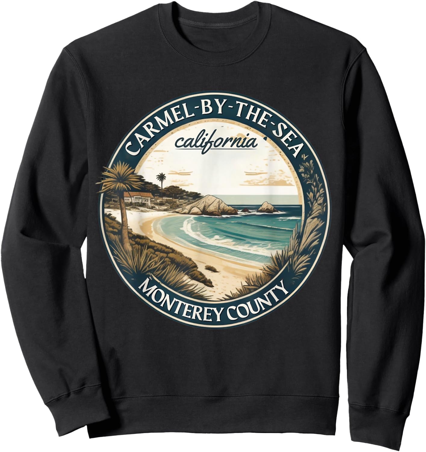 Carmel-by-the-Sea, California beach for family vocation Women Girls Kids Sweatshirt - Sweatshirt | Black