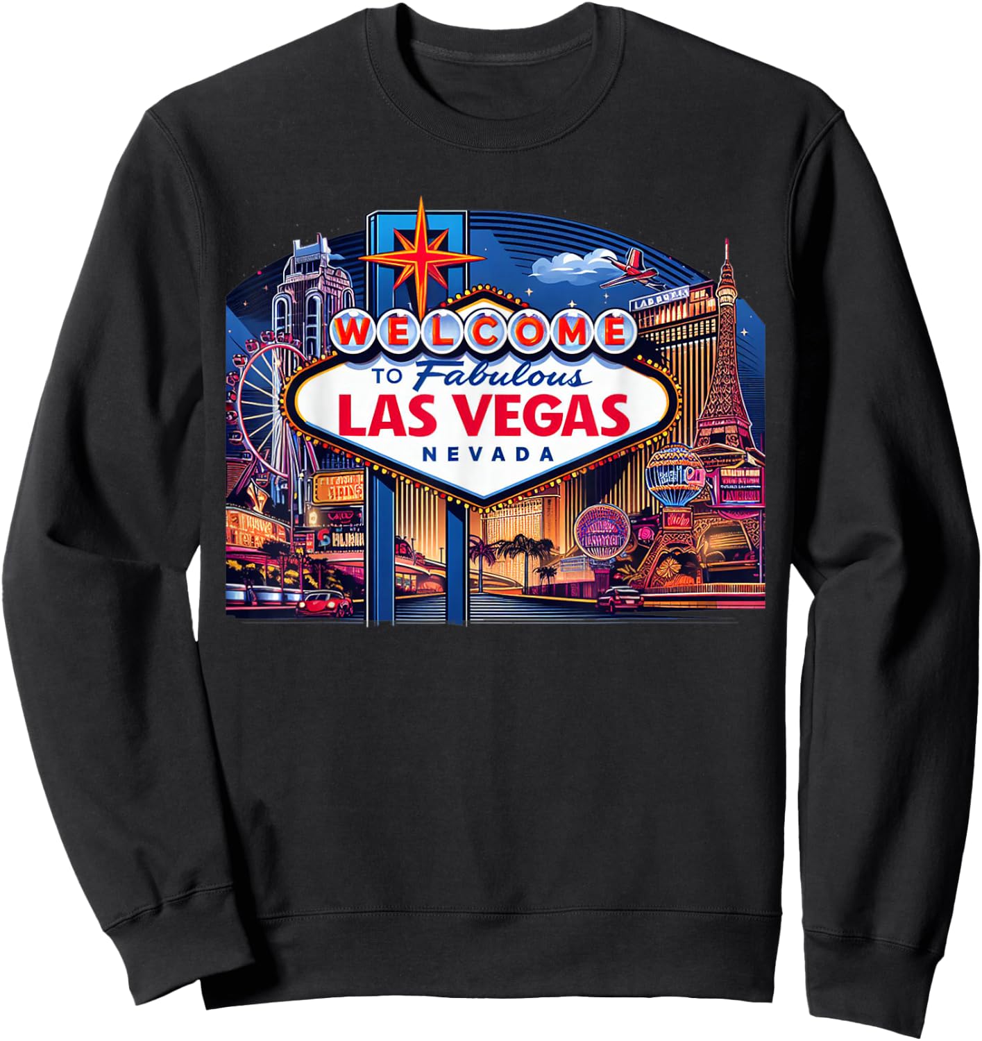 Love LAS VEGAS Baby Shirt for Holidays in Las Vegas Souvenir Sweatshirt - Sweatshirt | Black