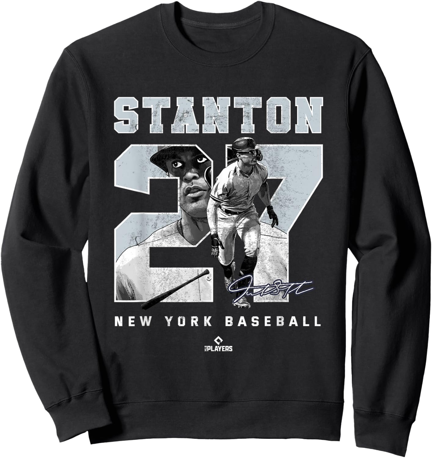 Number and Portrait Giancarlo Stanton New York MLBPA Sweatshirt - Sweatshirt | Black