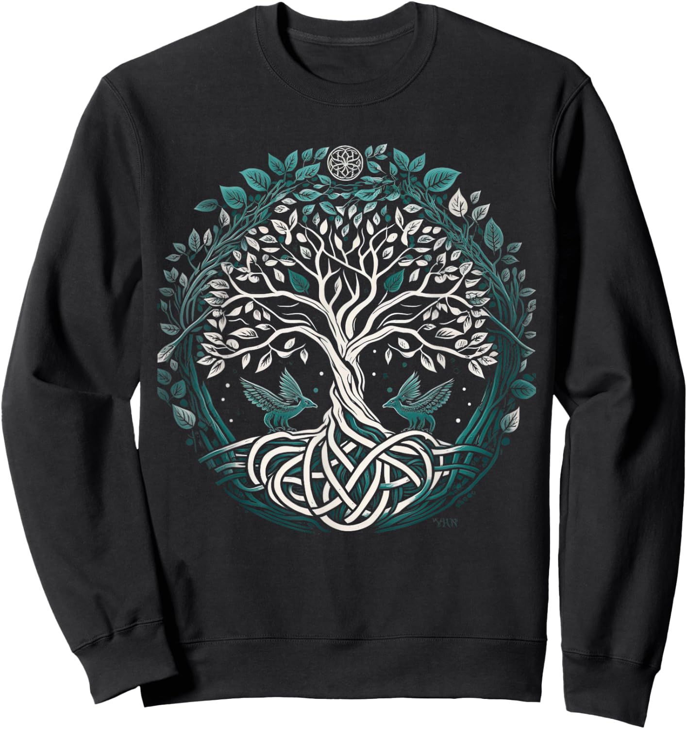 Tree of Life Viking Midgard Thor Walhalla Sweatshirt - Sweatshirt | Black