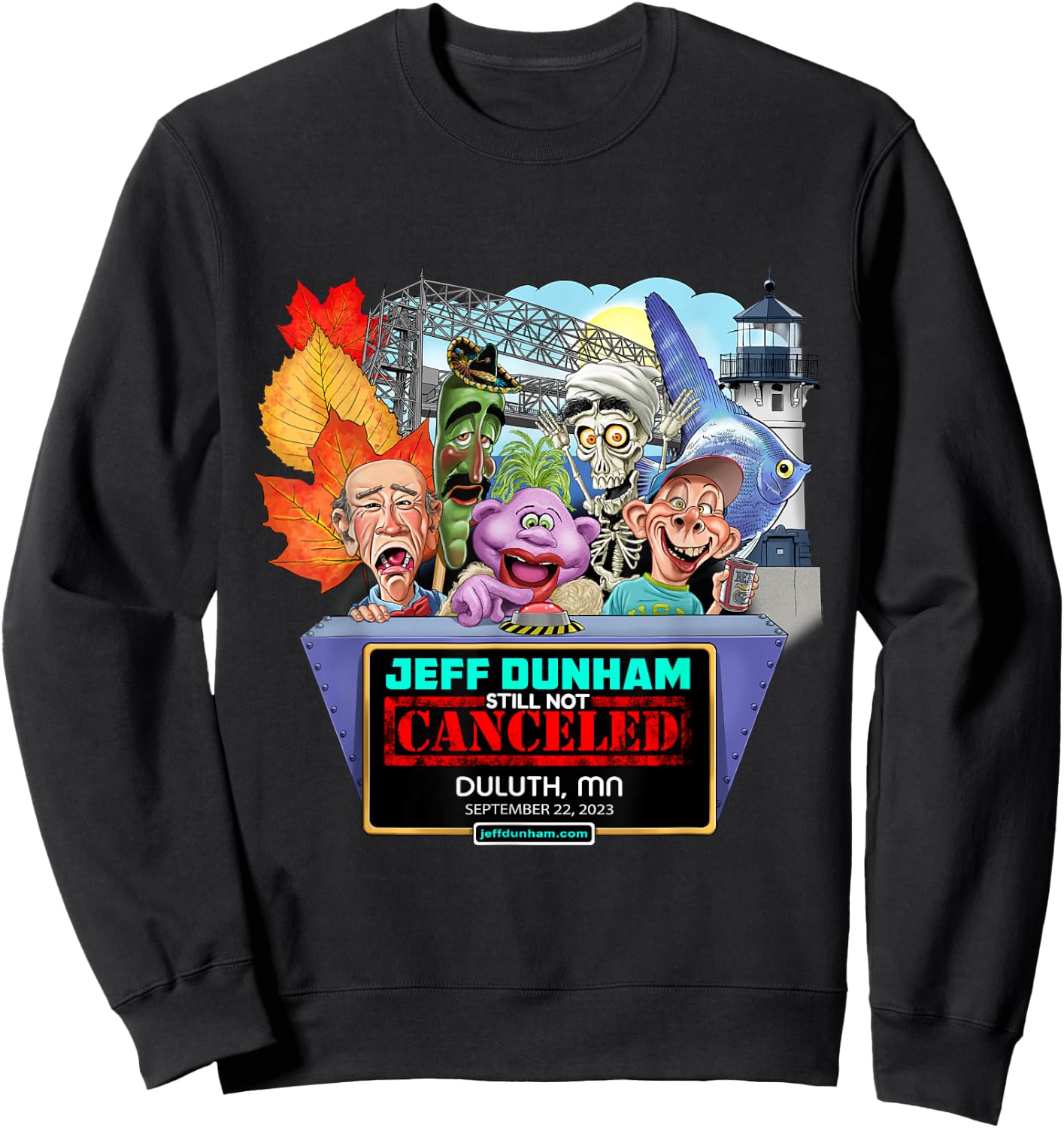 Jeff Dunham Duluth, MN (2023) Sweatshirt - Sweatshirt | Black