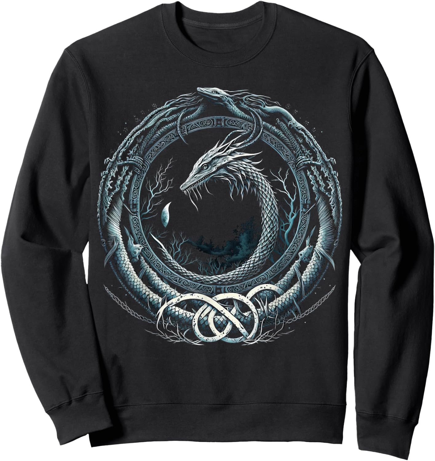 Ouroboros Northman Valhalla Norse Mythology Sweatshirt - Sweatshirt | Black