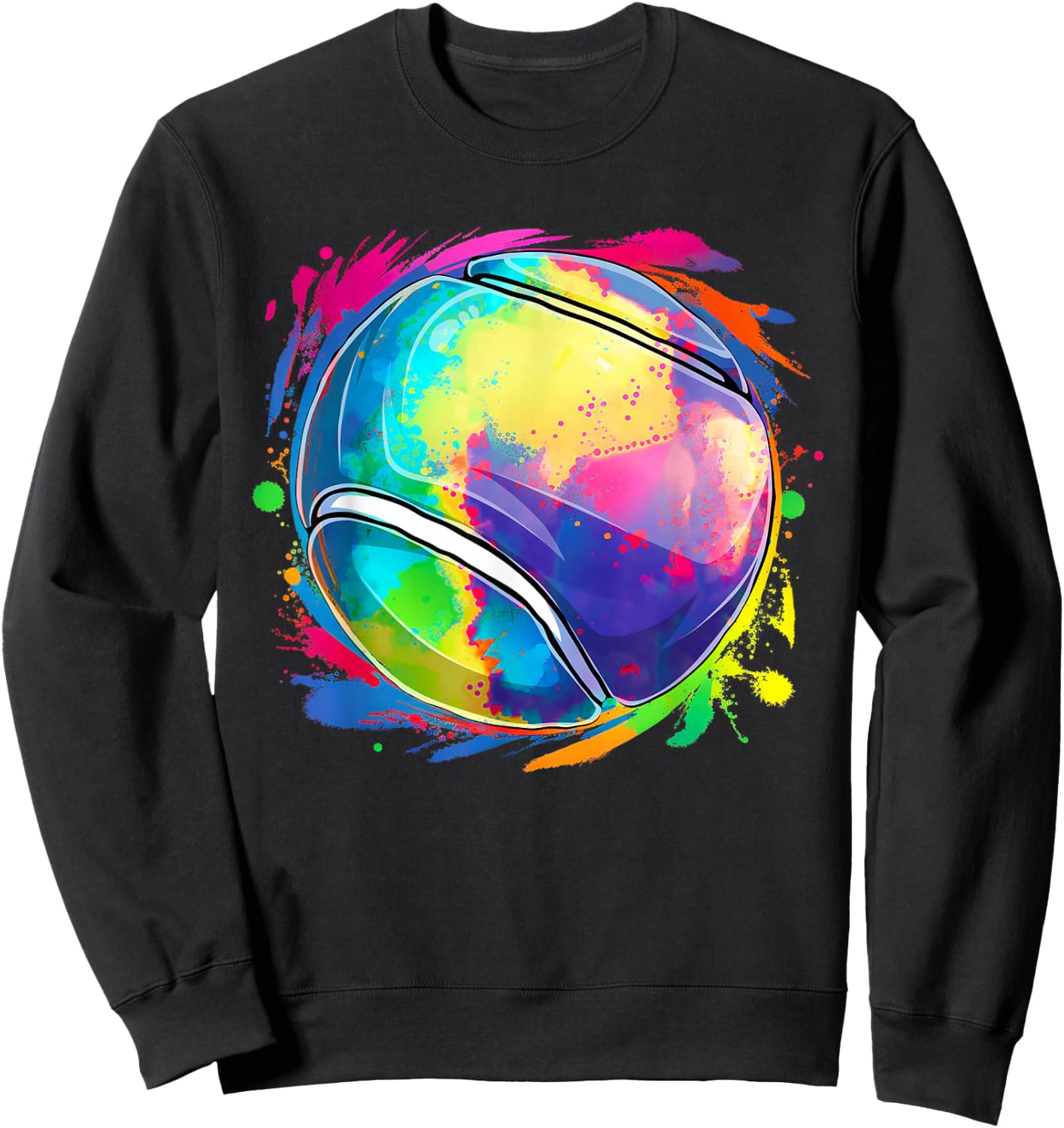Tie Dye Tennis Funny Tennis Lovers Men Women Boys Kids Sweatshirt - Sweatshirt | Black