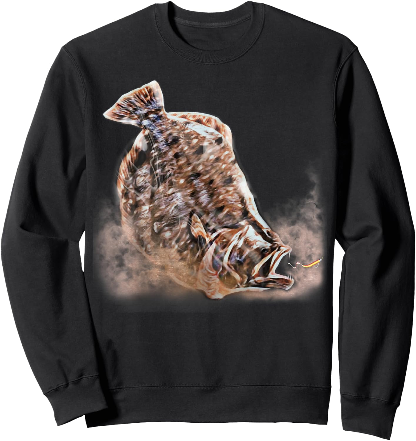 Flounder Fishing Shirt & Gear , Women & Kids Flounder Sweatshirt - Sweatshirt | Black