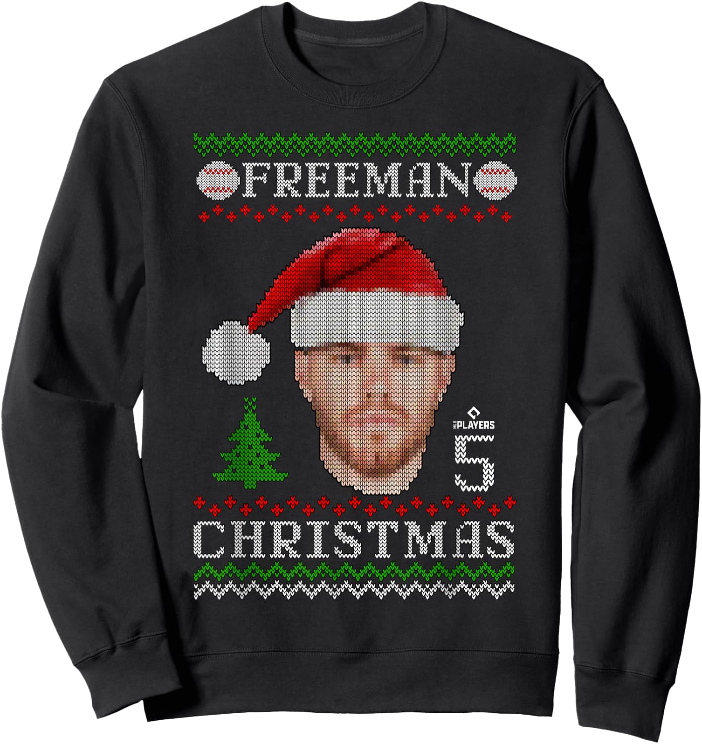 Freddie Freeman Los Angeles Baseball Christmas Sweater MLBPA Sweatshirt - Sweatshirt | Black