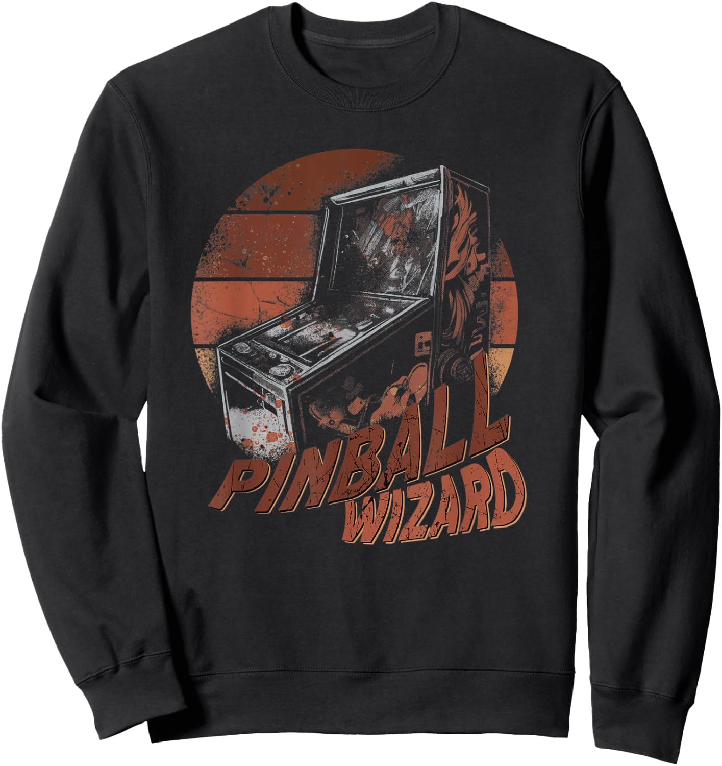 Step into The World of Retro Gaming with Our Pinball Wizard Sweatshirt - Sweatshirt | Black