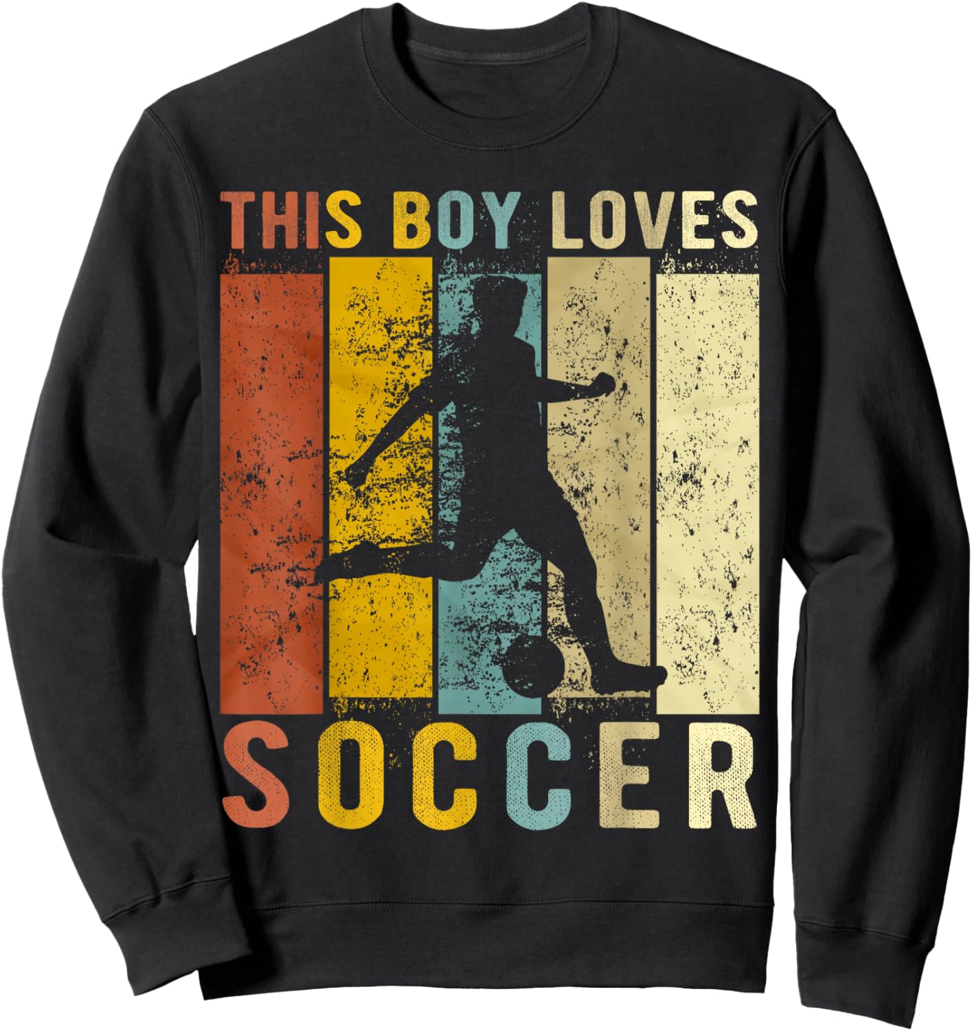 This Boy Loves Soccer Boys Soccer Sweatshirt - Sweatshirt | Black