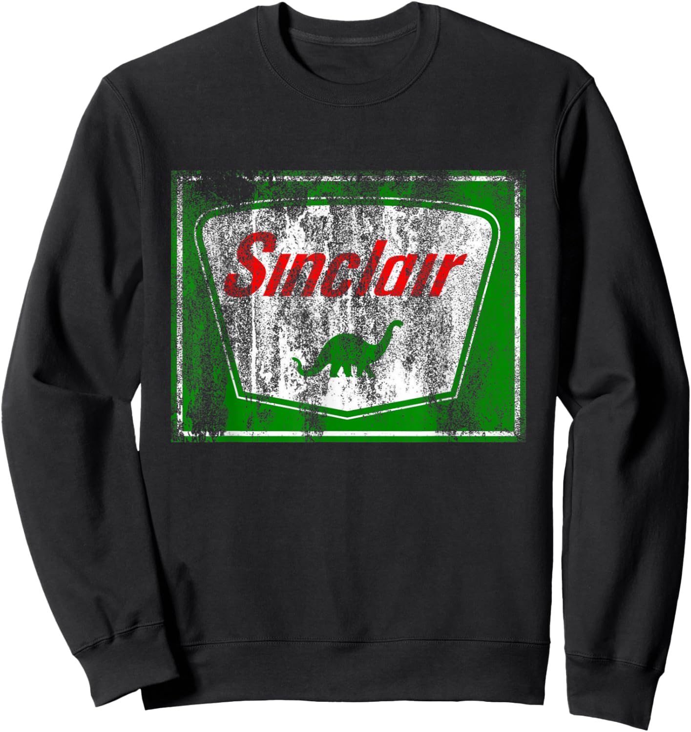 Dinosaur Gas Station Vintage Retro and Kids Sweatshirt - Sweatshirt | Black
