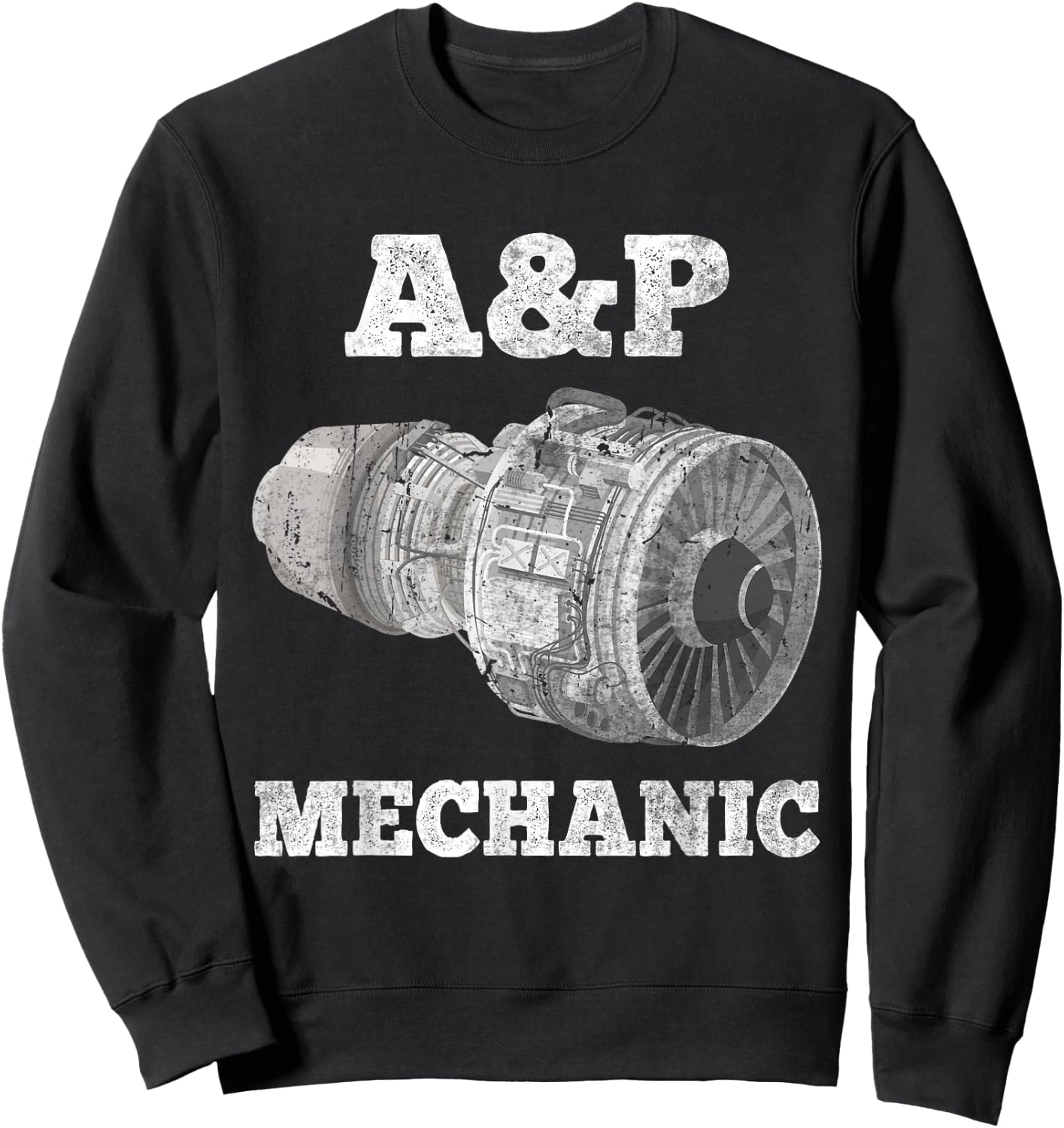 Airplane Mechanic A&P Aircraft Maintenance Pilot Technician Sweatshirt - Sweatshirt | Black