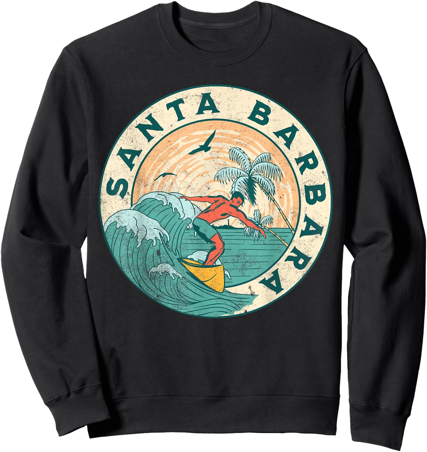 Santa Barbara California Sweatshirt - Sweatshirt | Black