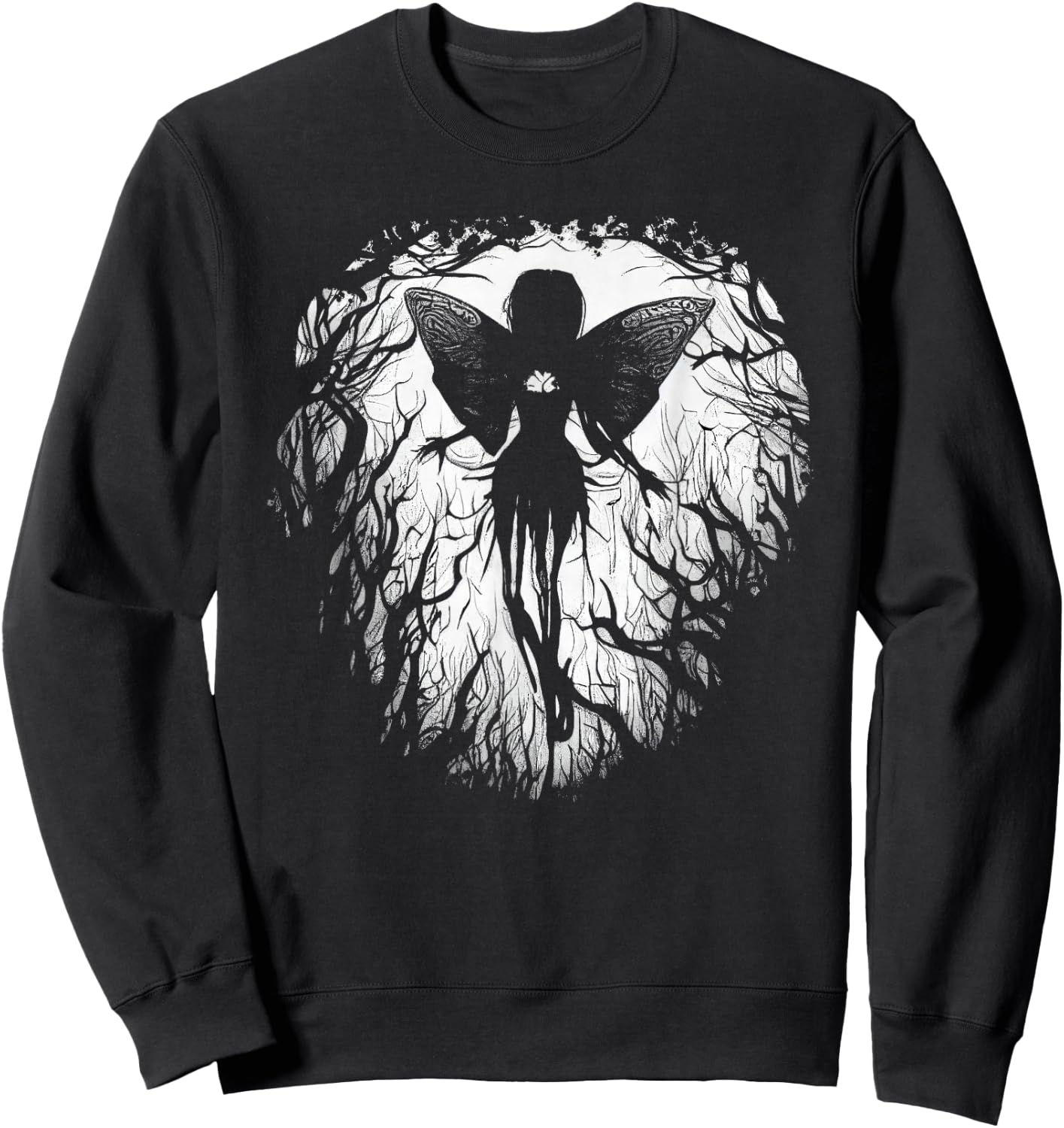 Dark Art Aesthetic Fairy Fairycore Gothic Horror Art Sweatshirt - Sweatshirt | Black