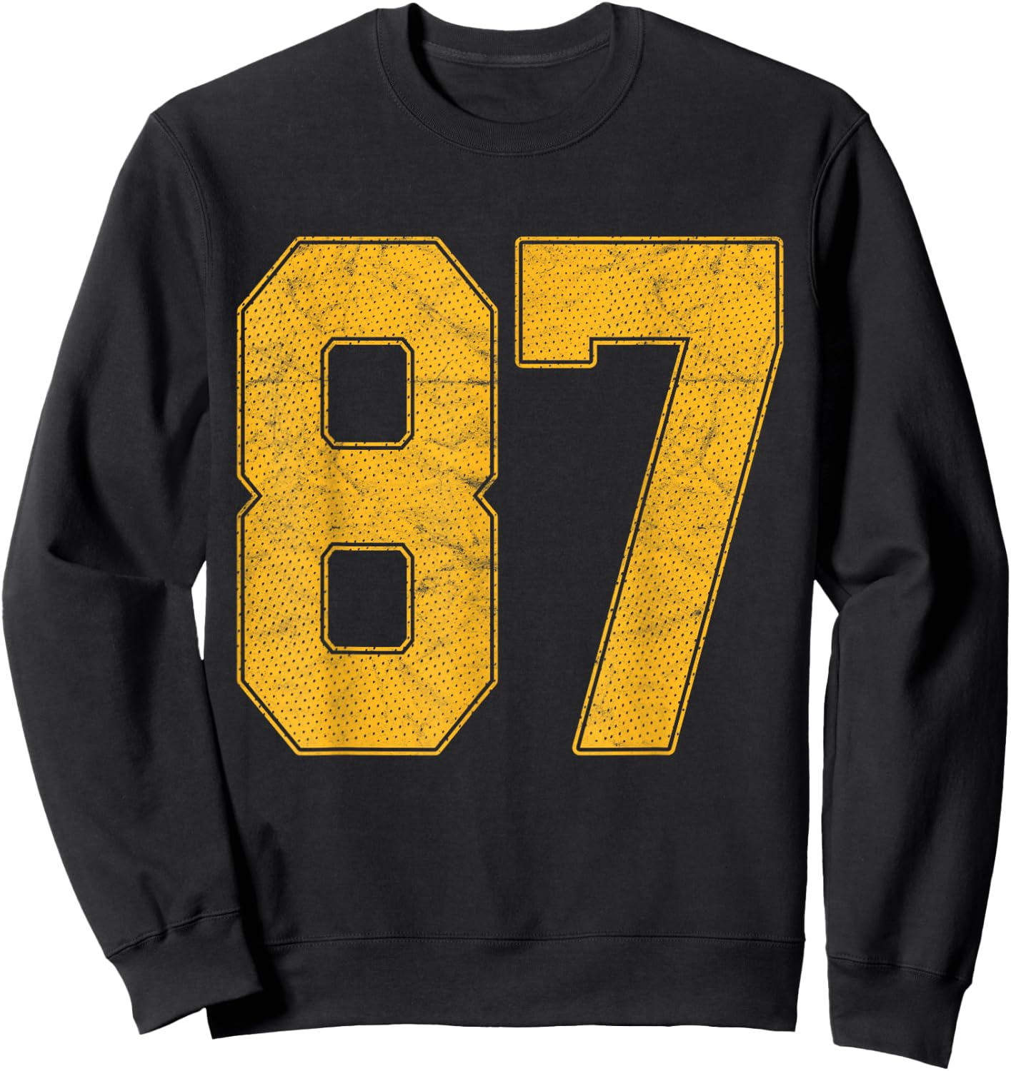 Number 87 Numbered Uniform Sports Team Jersey 87th Birthday Sweatshirt - Sweatshirt | Black