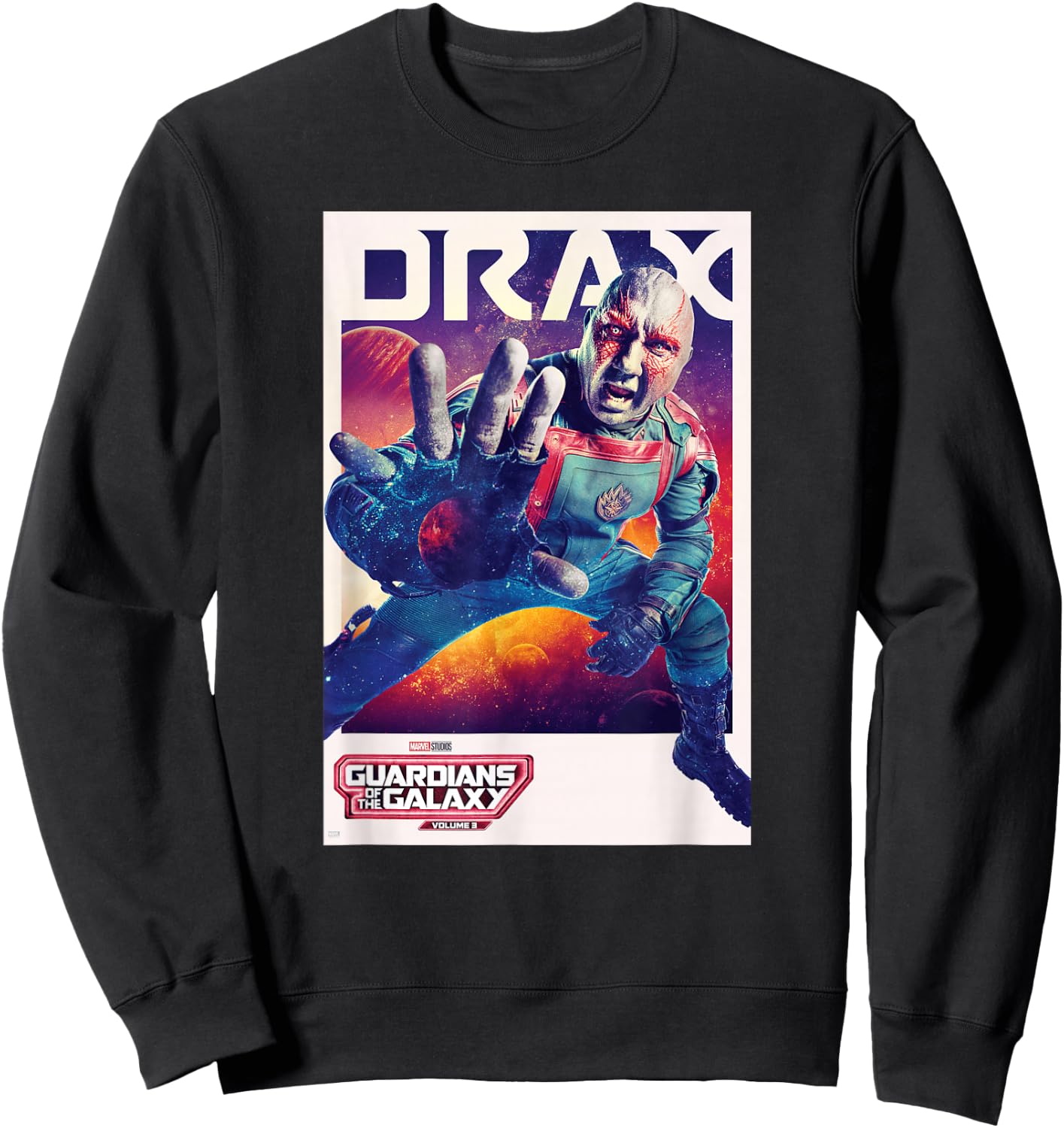 Marvel Guardians of The Galaxy Volume 3 Drax Poster Sweatshirt - Sweatshirt | Black