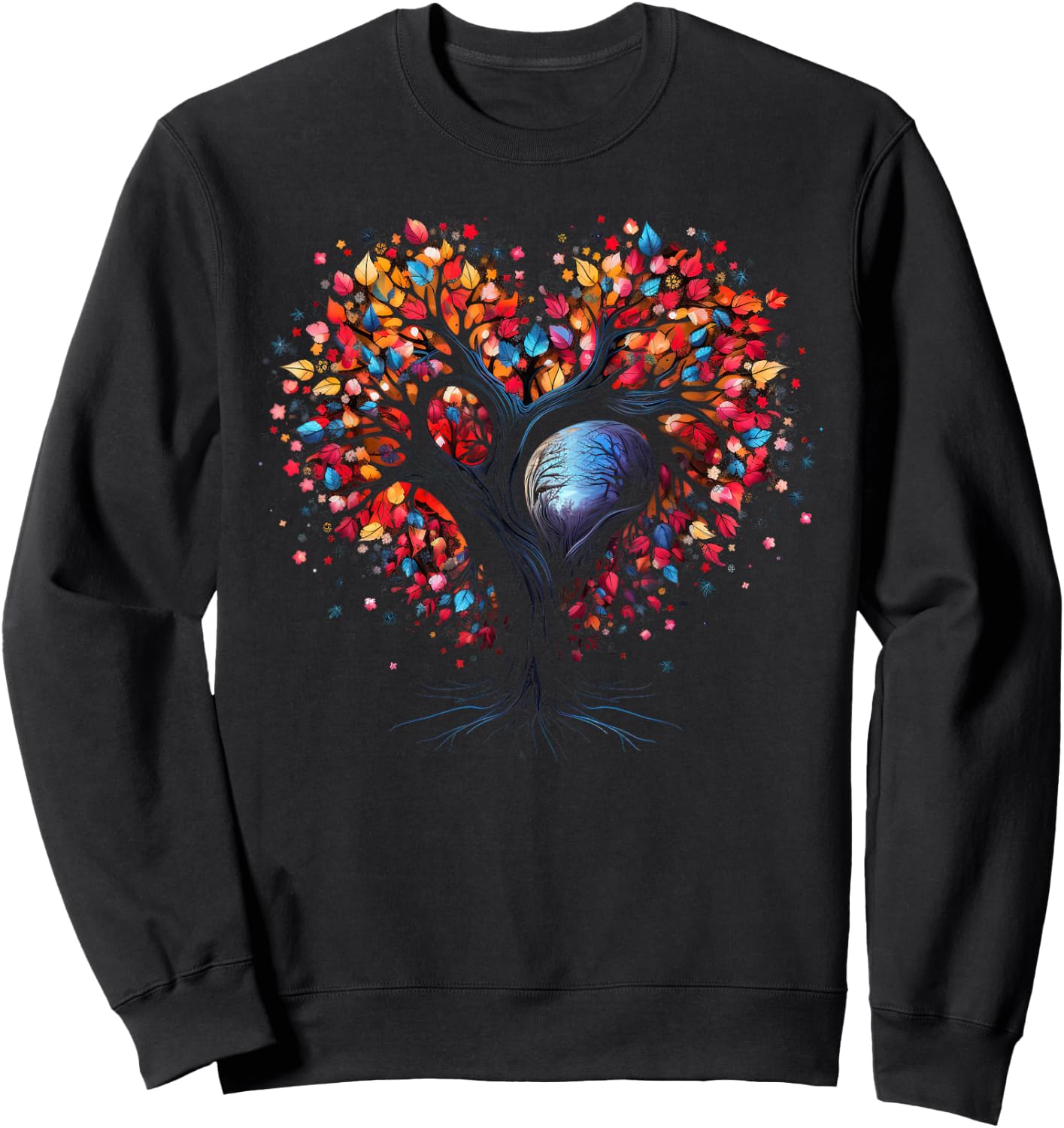 Tree of Life Heart Buddhism Yoga Meditation Sweatshirt - Sweatshirt | Black