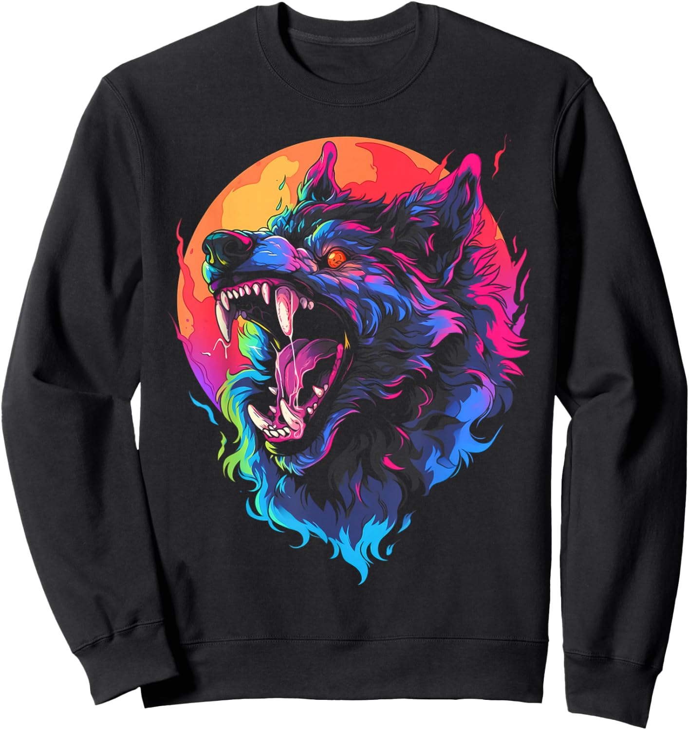 Horror Werewolf Head Halloween Mythology Wolf Shifter Lycan Sweatshirt - Sweatshirt | Black