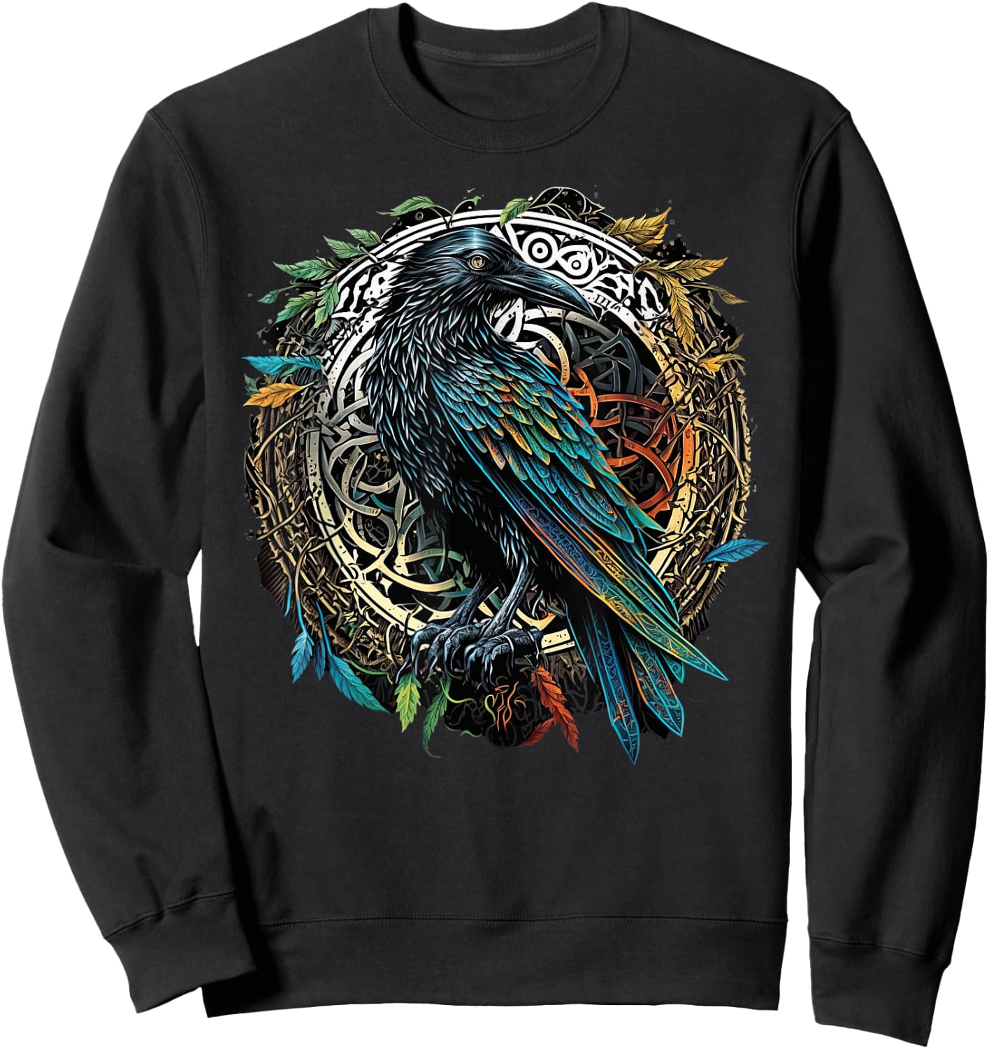 Odins Raven Viking Midgard Thor Walhalla Sweatshirt - Sweatshirt | Black
