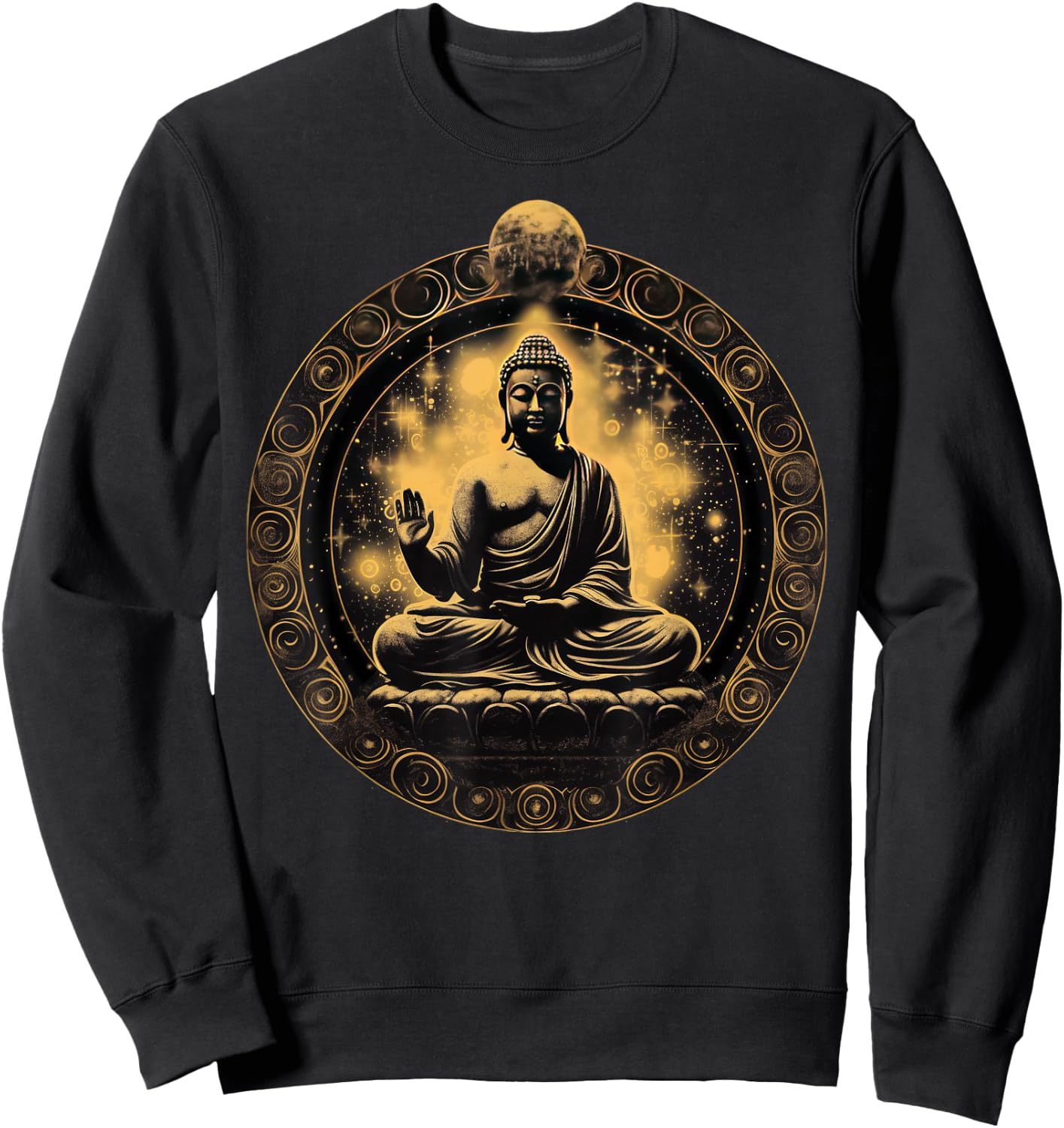 Buddha Buddhism Zen Spiritual Yoga Meditation Serenity Sweatshirt - Sweatshirt | Black