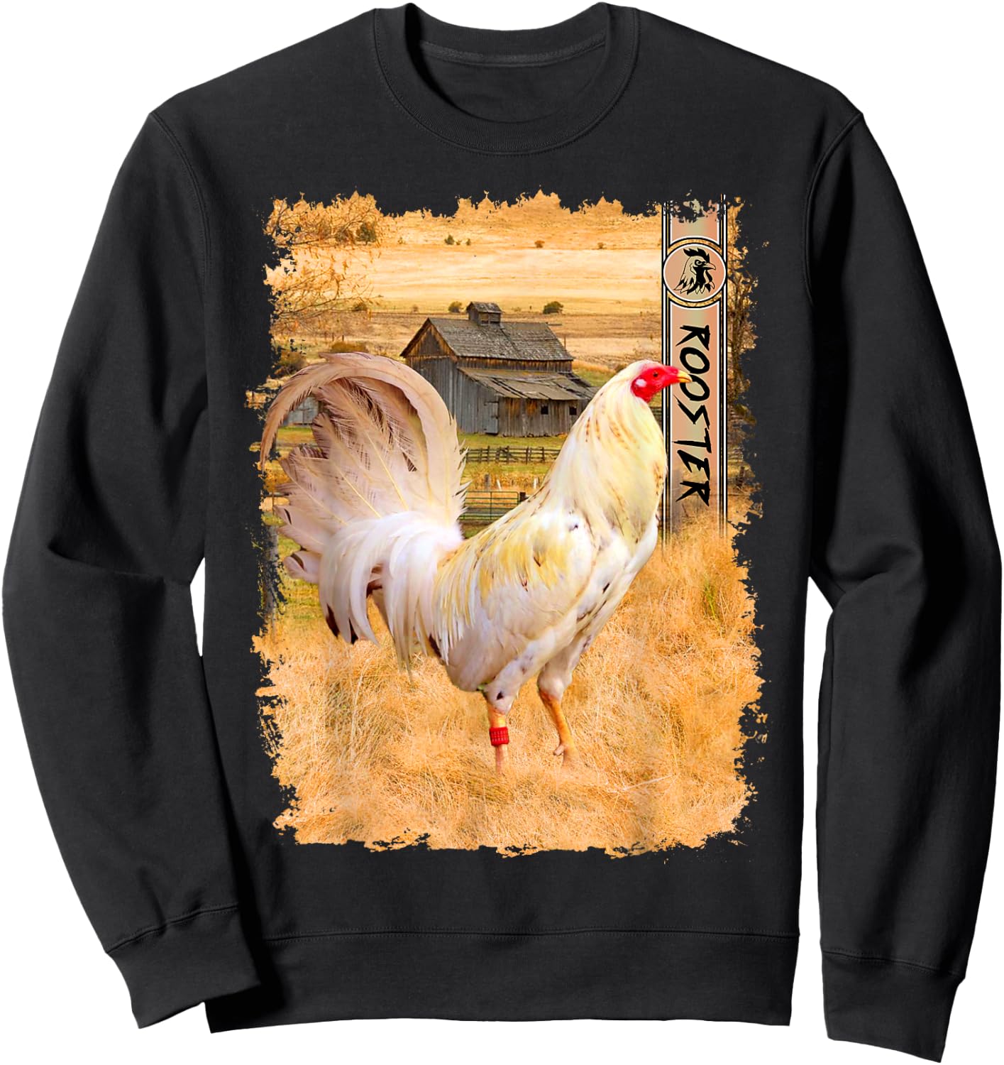 Vintage Rooster Gallero Gamefowl Cock Fight Sweatshirt - Sweatshirt | Black