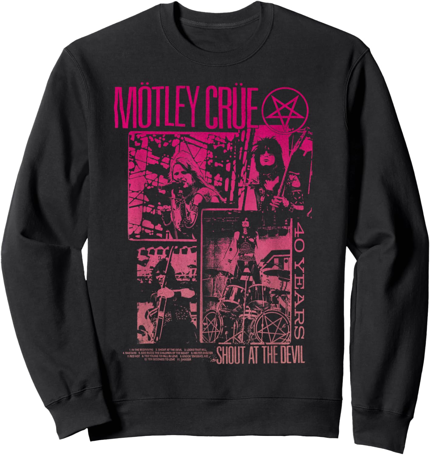 Mötley Crüe – Live Photo Sweatshirt - Sweatshirt | Black
