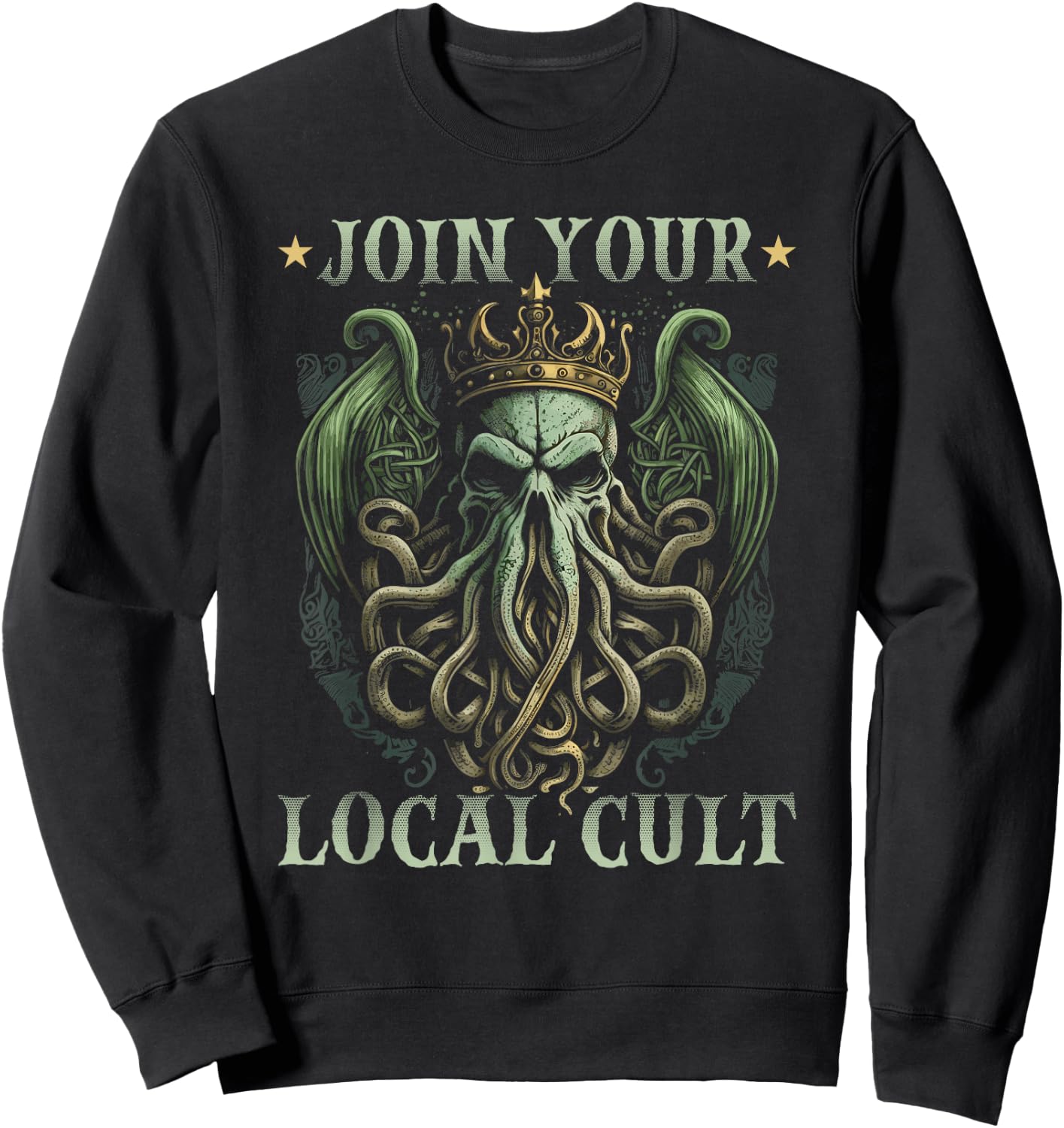 Join Your Local Cthulhu Cult, Cosmic Horror Cthulhu Sweatshirt - Sweatshirt | Black
