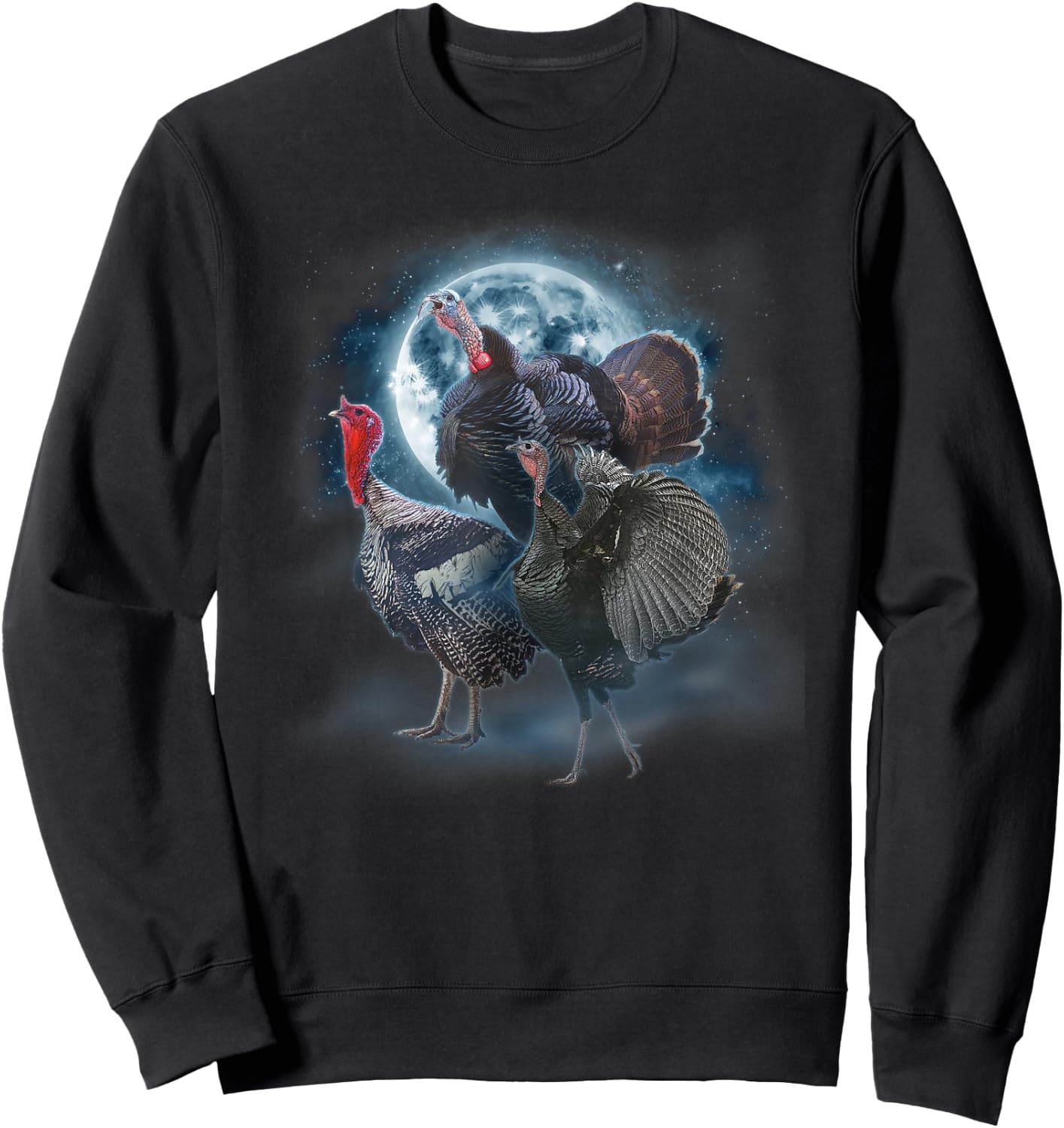 Howling at the Moon Shirt - Funny Turkey Shirts - Turkey Sweatshirt - Sweatshirt | Black