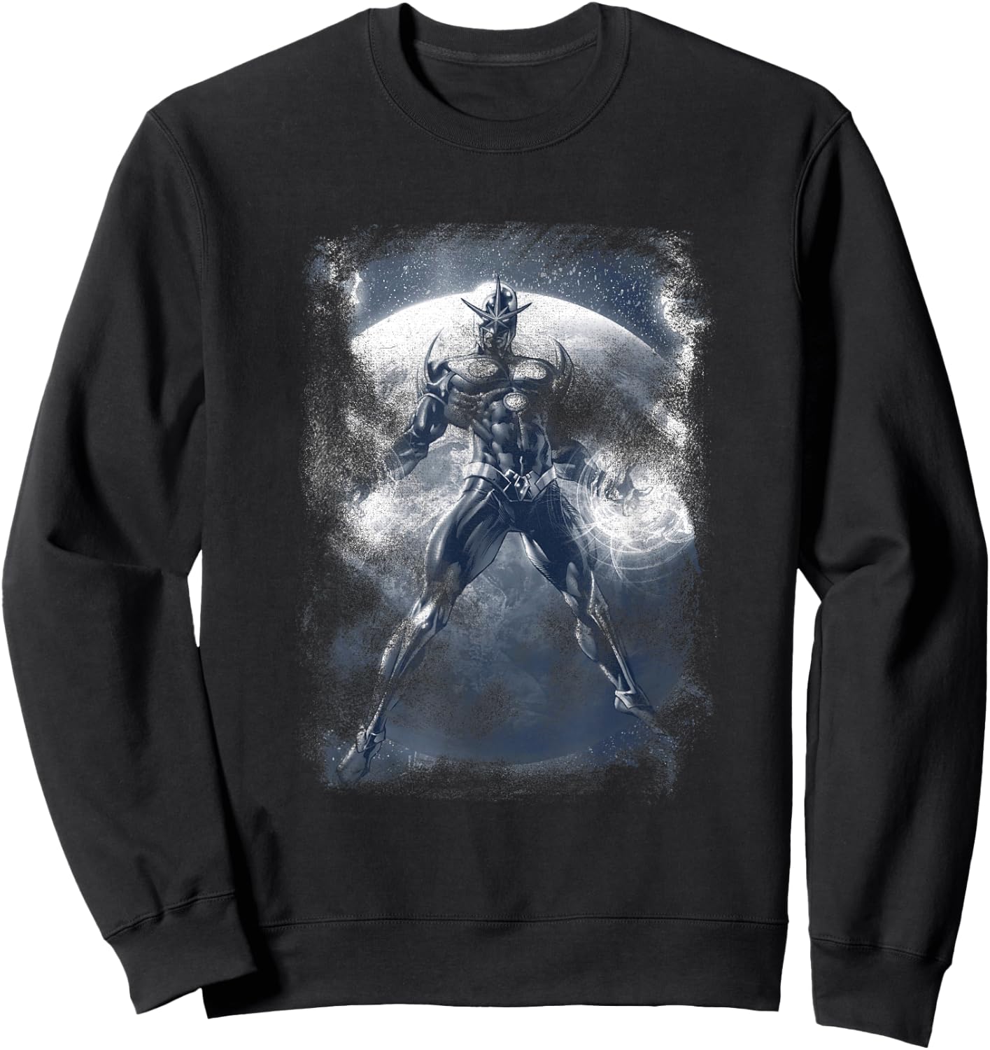 Marvel Comics Retro Classic Nova In Space Distressed Shot Sweatshirt - Sweatshirt | Black