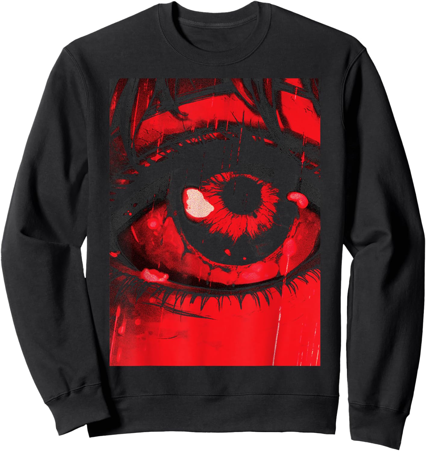 Dark Grunge Eyeball Horror Goth Occult Aesthetic Girl Eye Sweatshirt - Sweatshirt | Black