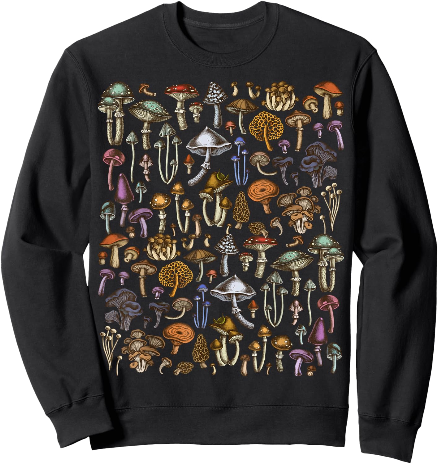 Mushrooms Fun Mycology Fungi Foraging Mushroom Lovers Sweatshirt - Sweatshirt | Black