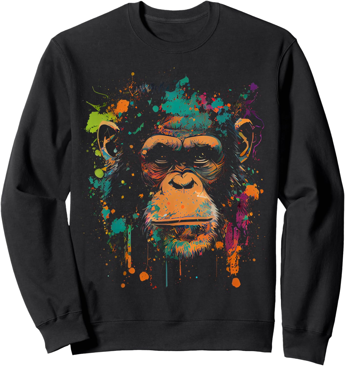 Chimpanzee Monkey Safari Favourite Animal Fan Chimpanzee Fan Sweatshirt - Sweatshirt | Black
