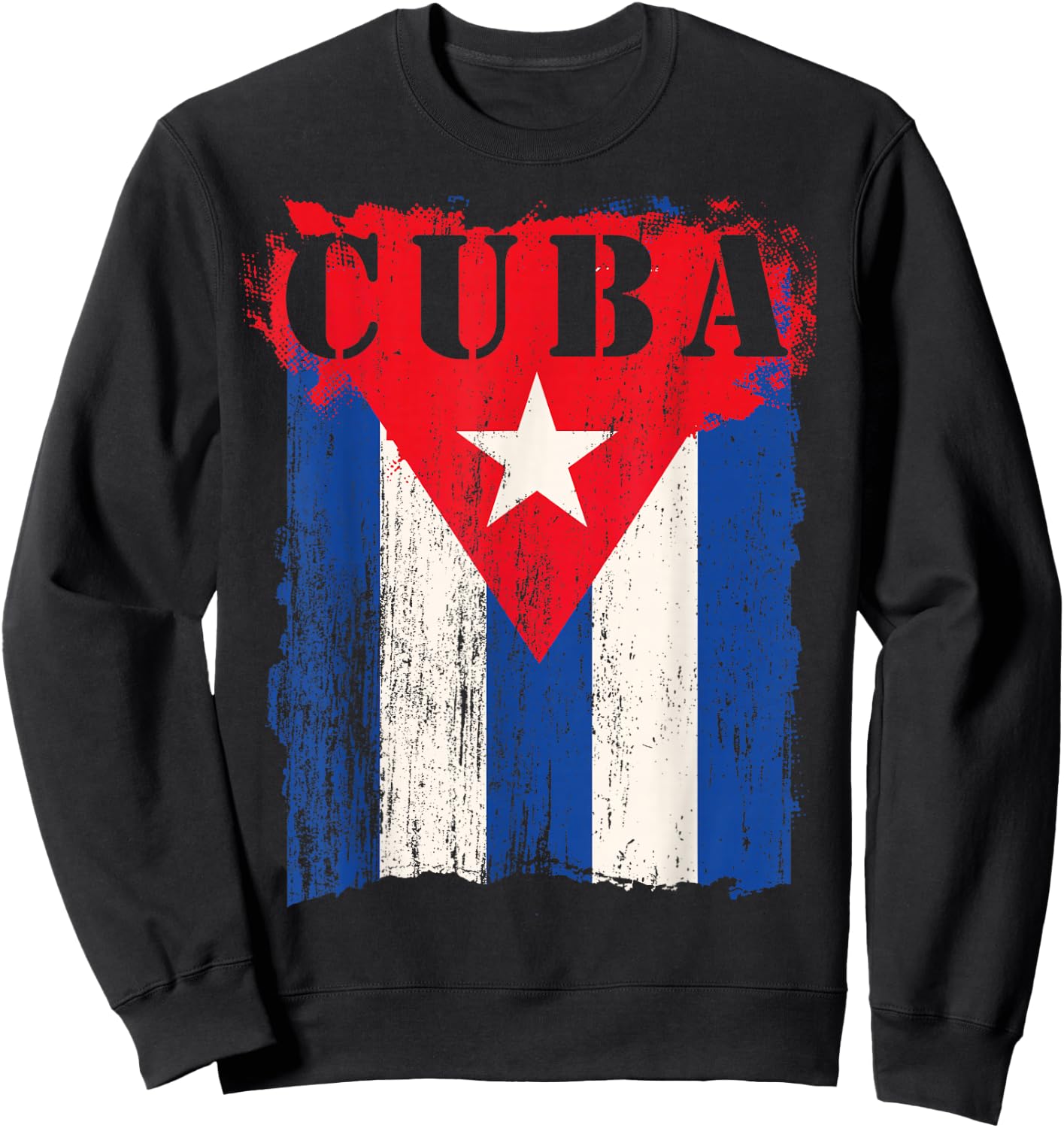 Cuban Flag Shirt Cuba Hispanic Heritage Month Patriotic Sweatshirt - Sweatshirt | Black