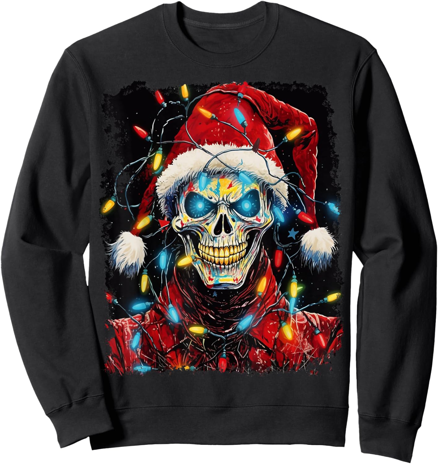 Pop Art Halloween Design Strawman Scarecrow Christmas Horror Sweatshirt - Sweatshirt | Black