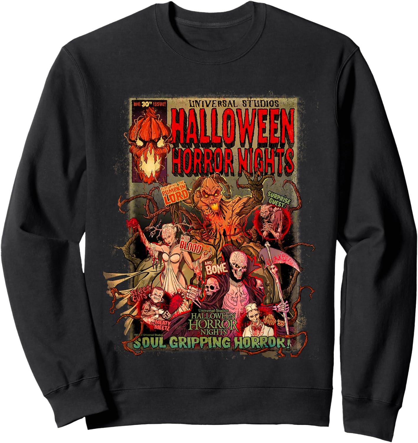 Halloween Horror Nights HHN The Pumpkin Lord Comic Sweatshirt - Sweatshirt | Black