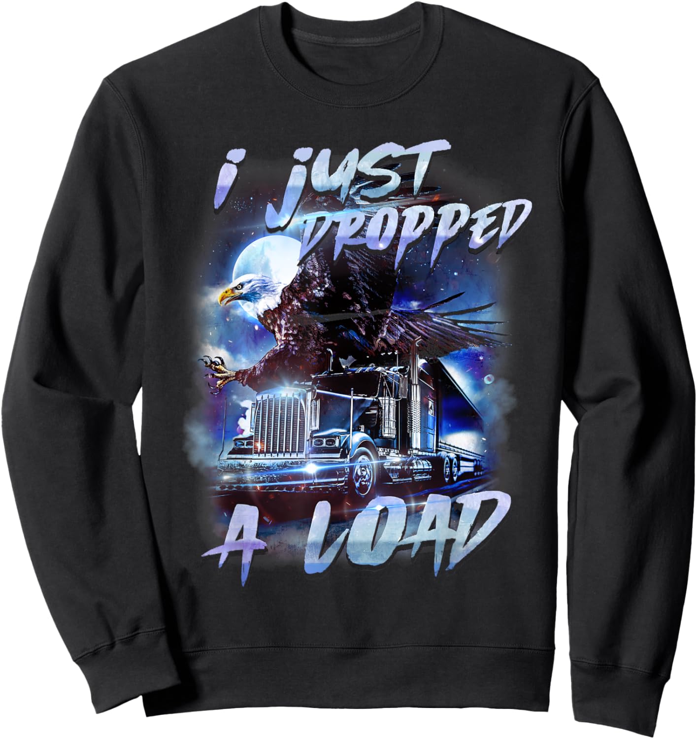Funny Trucker Gifts Men Husband Semi Trailer Truck Driver Sweatshirt - Sweatshirt | Black
