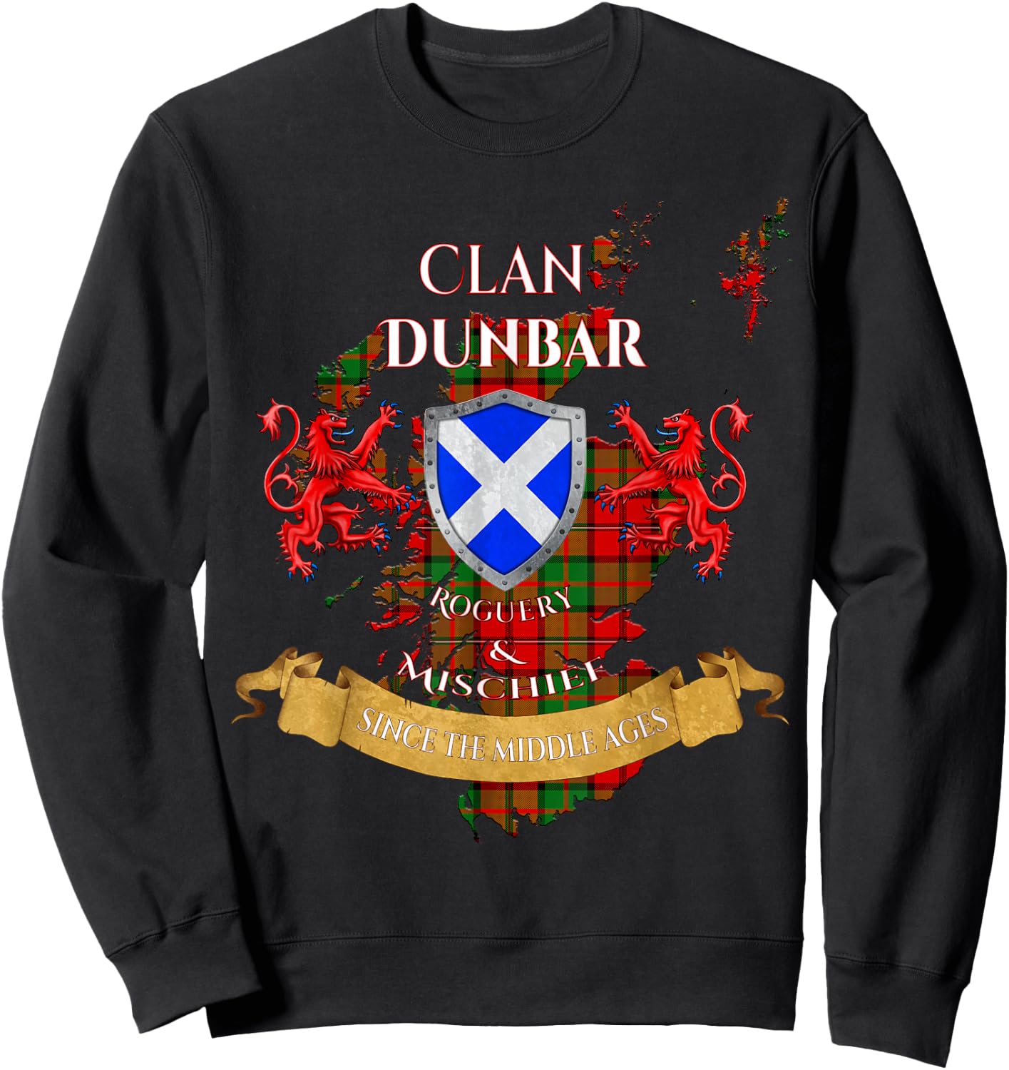 Dunbar Scottish Family Clan Middle Ages Mischief Sweatshirt - Sweatshirt | Black