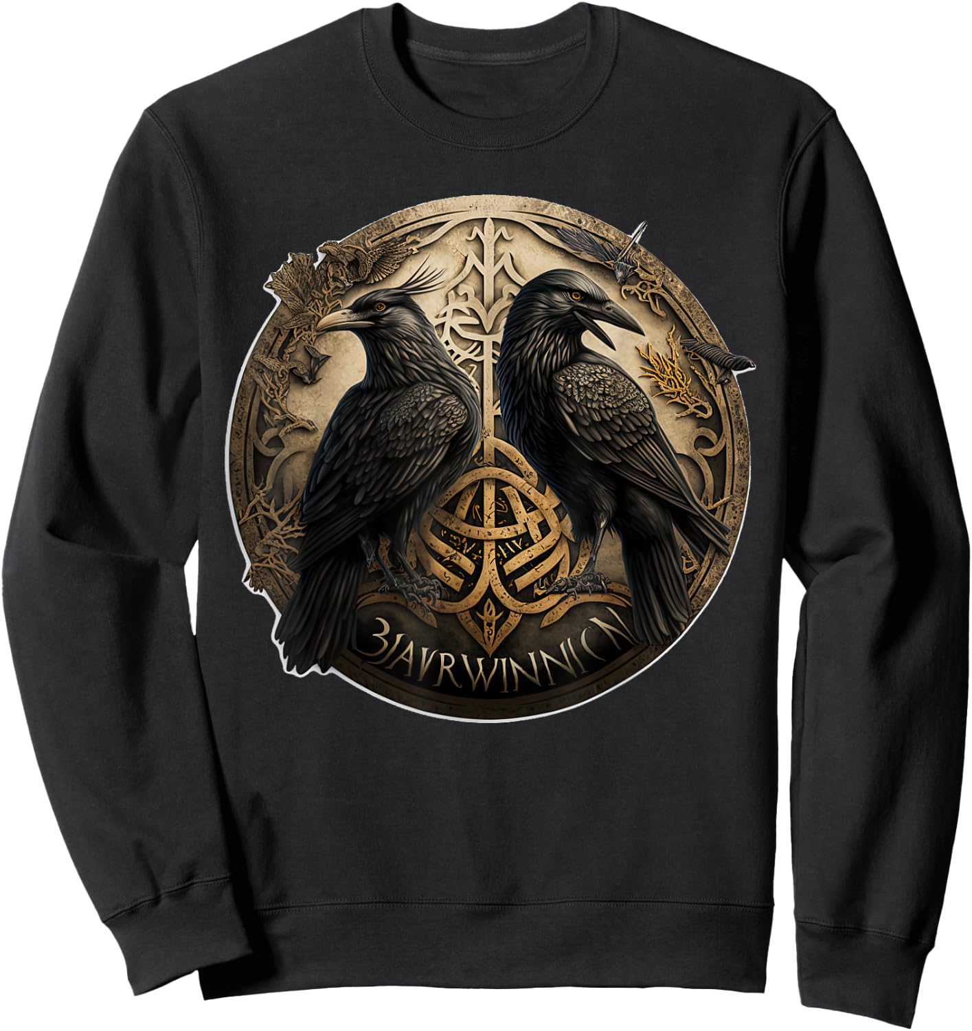 Scandinavian Odin Ravens Sweatshirt - Sweatshirt | Black