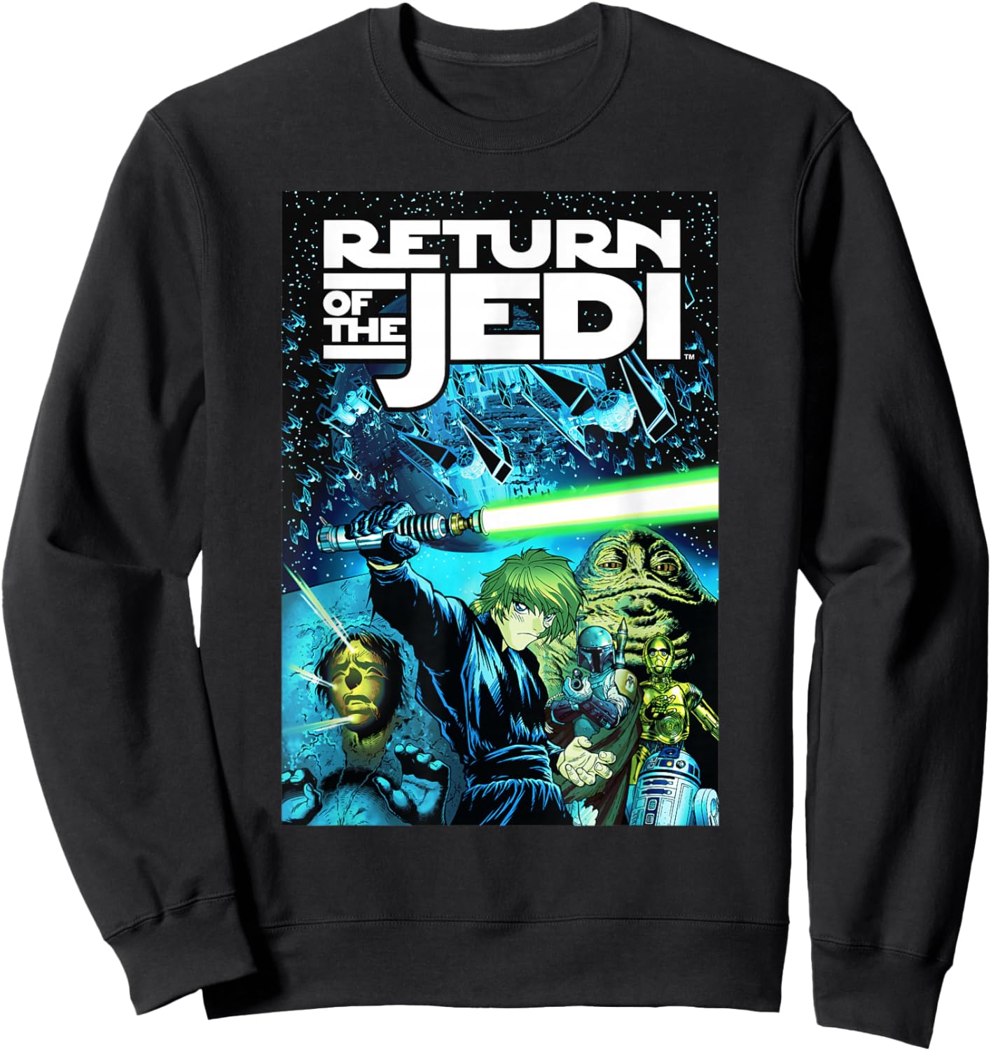 Star Wars Manga Style Return of the Jedi Poster Sweatshirt - Sweatshirt | Black