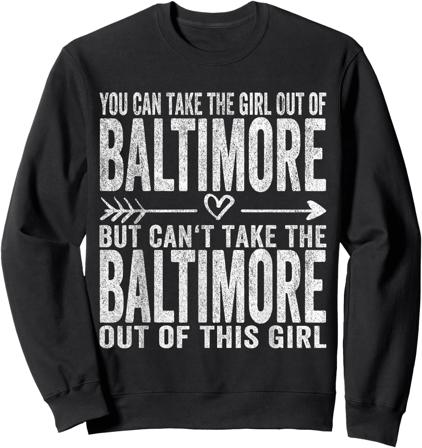 Girl Out Of Baltimore Maryland Hometown Home Baltimore Sweatshirt - Sweatshirt | Black