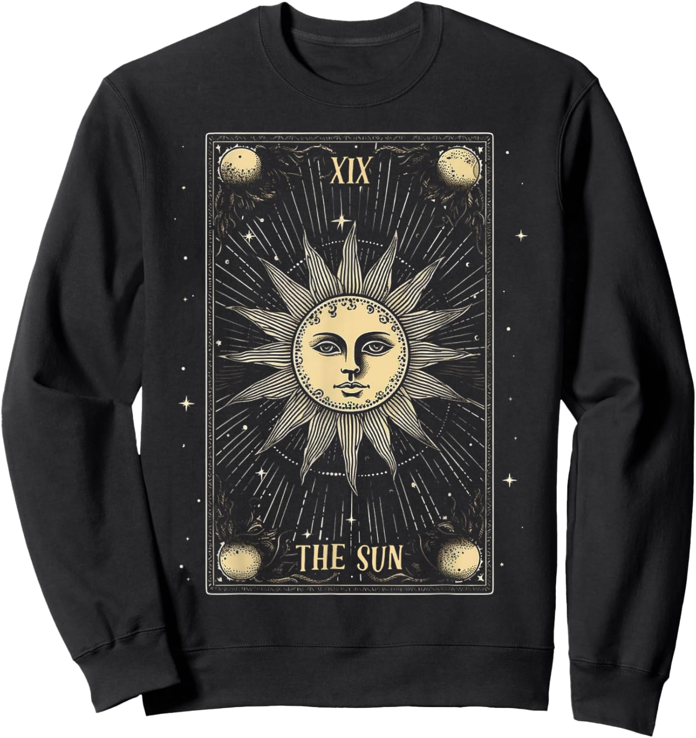 Sun Tarot Card Radiates Optimism, Positivity And Joy Sweatshirt - Sweatshirt | Black