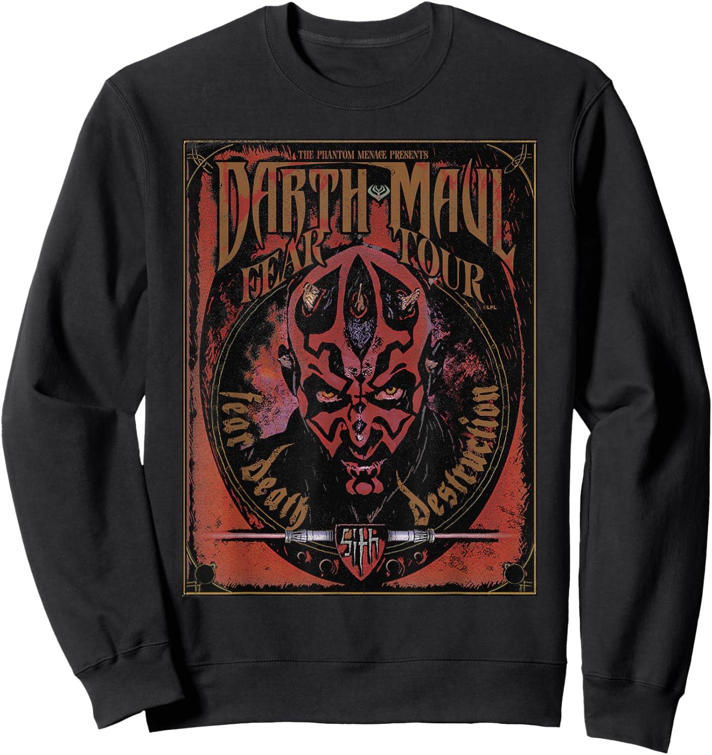Star Wars Darth Maul Fear Tour Band Sweatshirt - Sweatshirt | Black