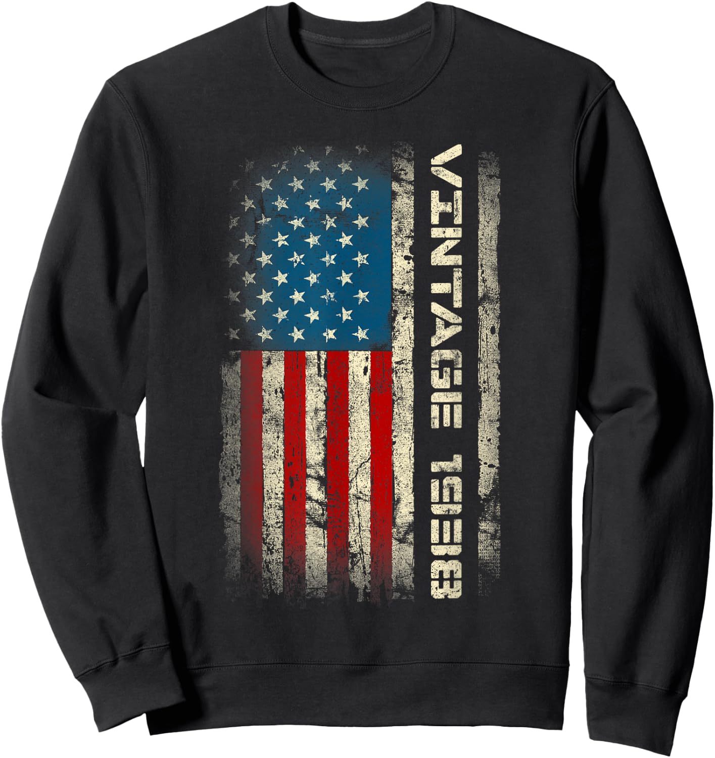 Retro 1938 85th Birthday 85 Years Old US Flag Sweatshirt - Sweatshirt | Black