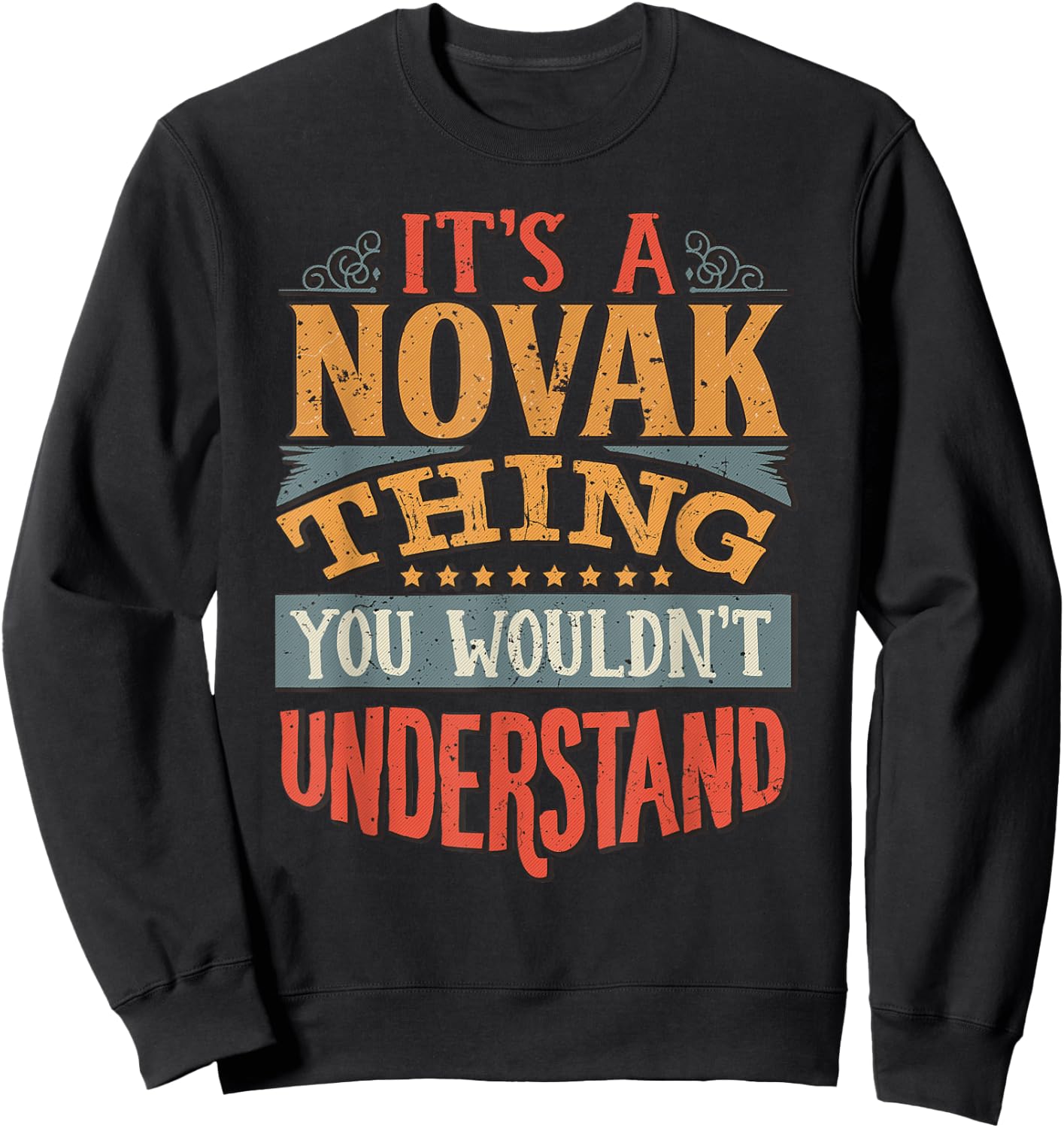 Novak Name Sweatshirt - Sweatshirt | Black