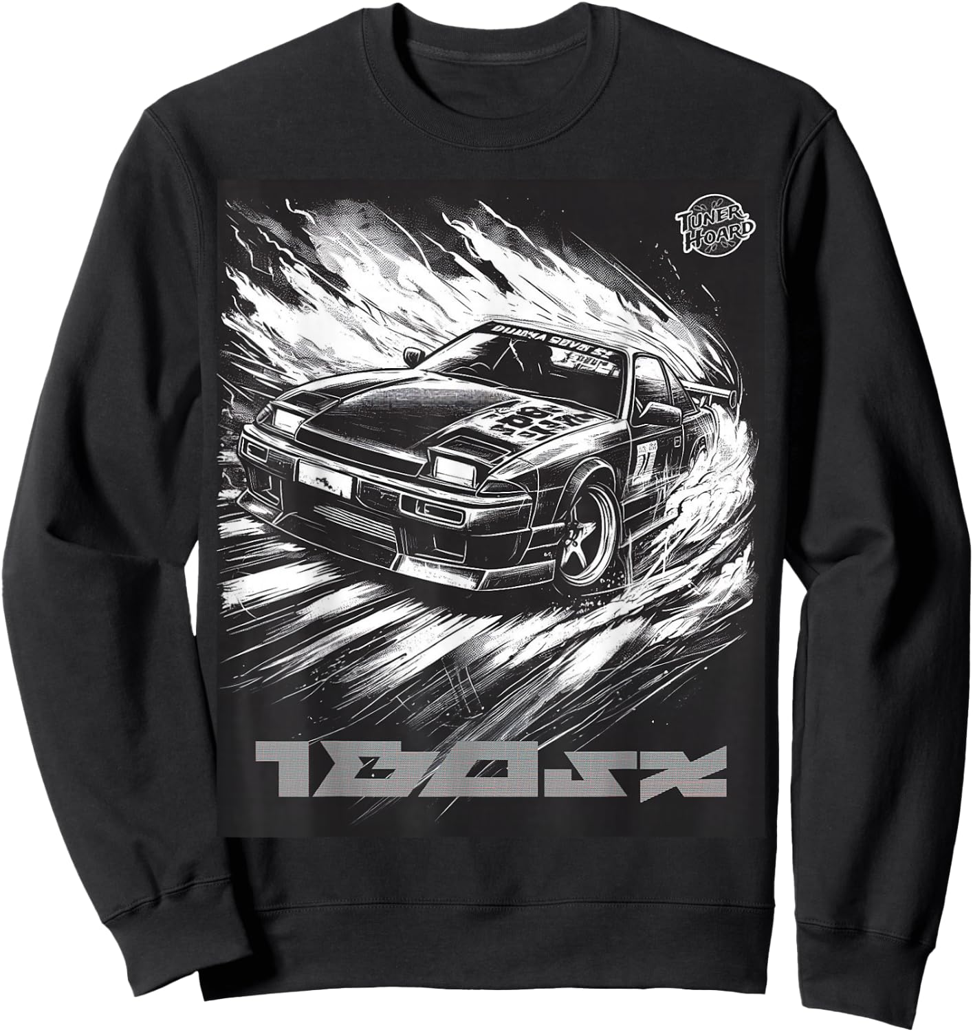 JDM 180sx Cool Drift Car 240sx Manga S13 Silvia Coupe Type X Sweatshirt - Sweatshirt | Black